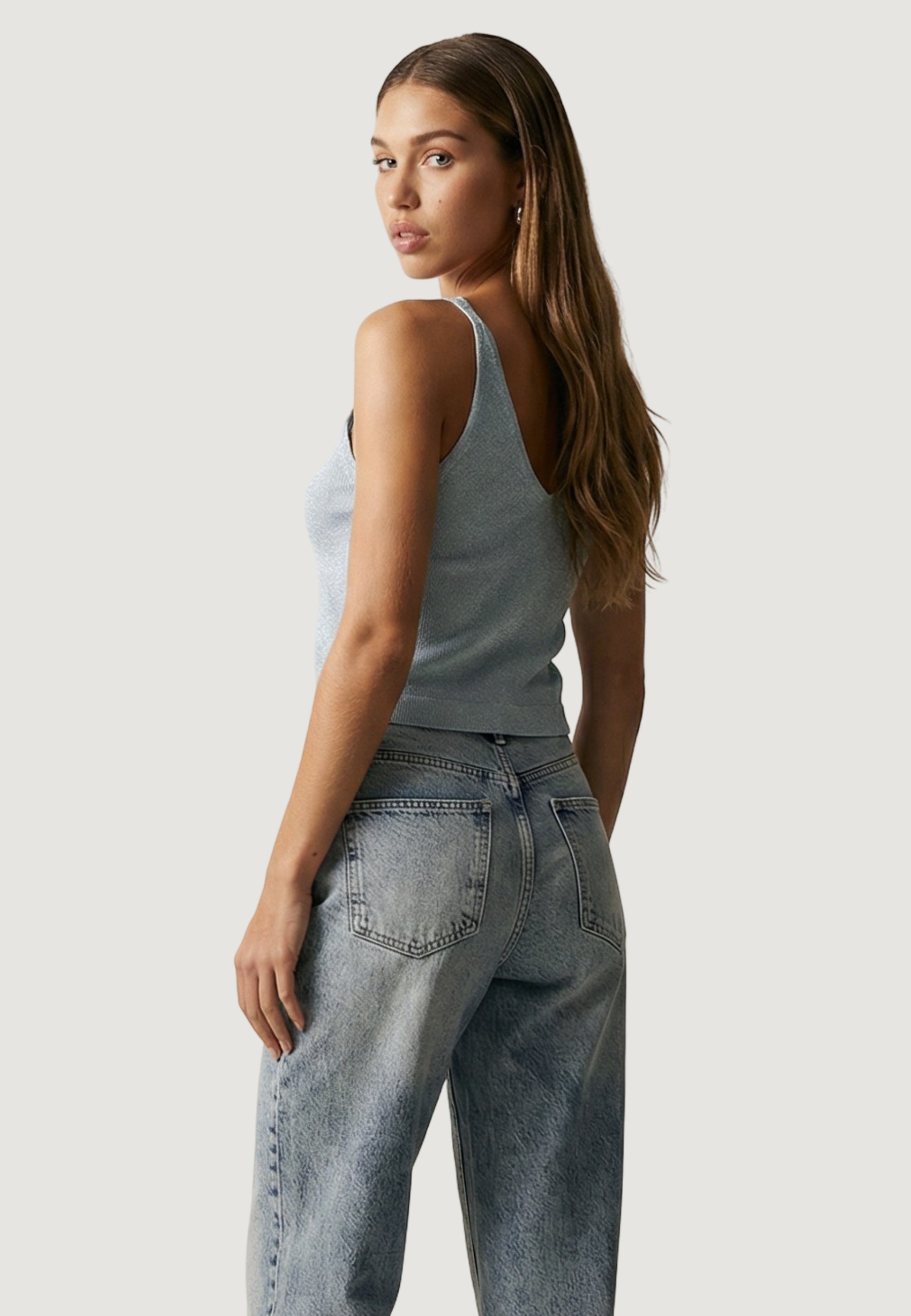 Maglia gilet Only Onlshina Sl Glitter Top Knt