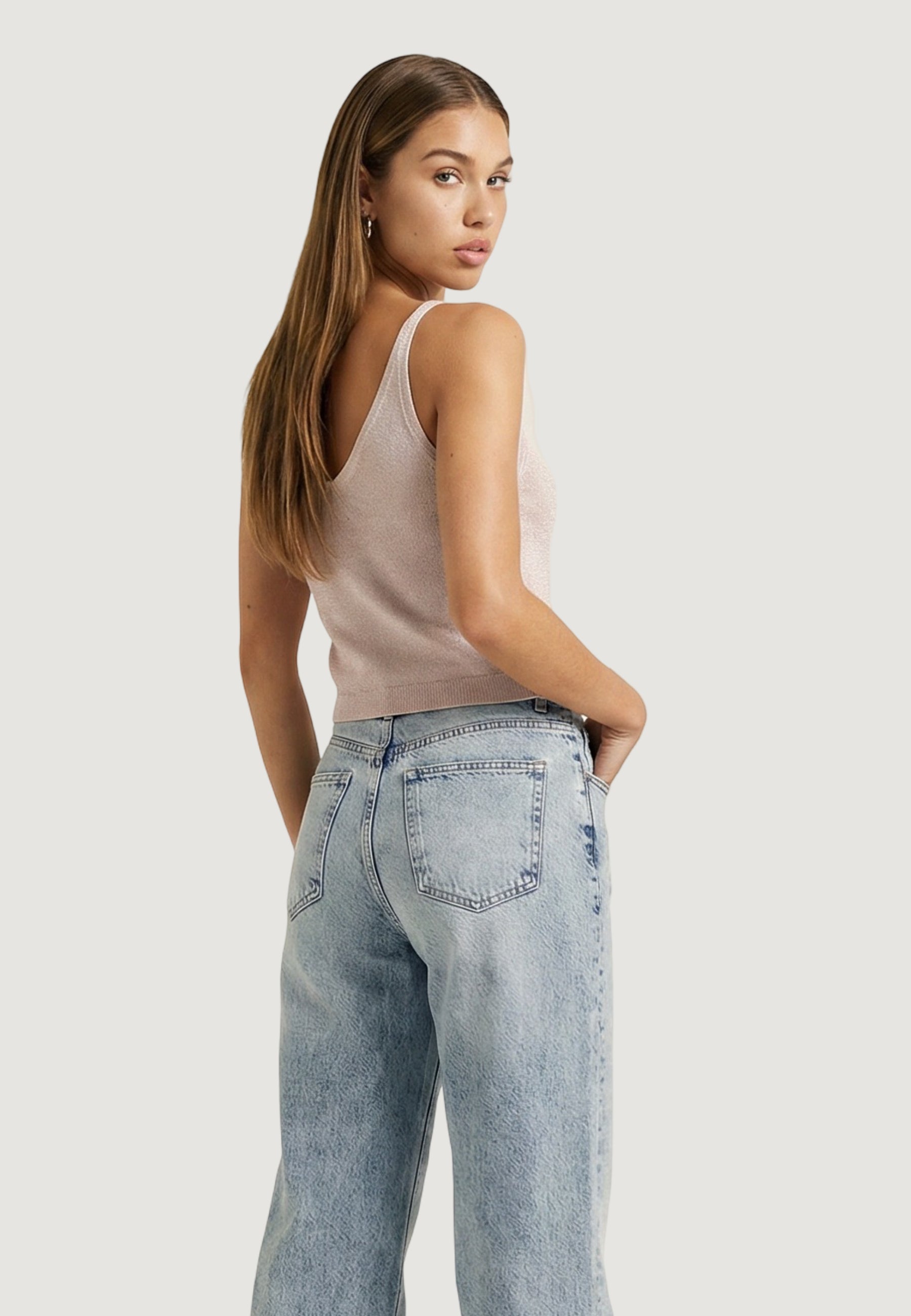 Maglia gilet Only Onlshina Sl Glitter Top Knt