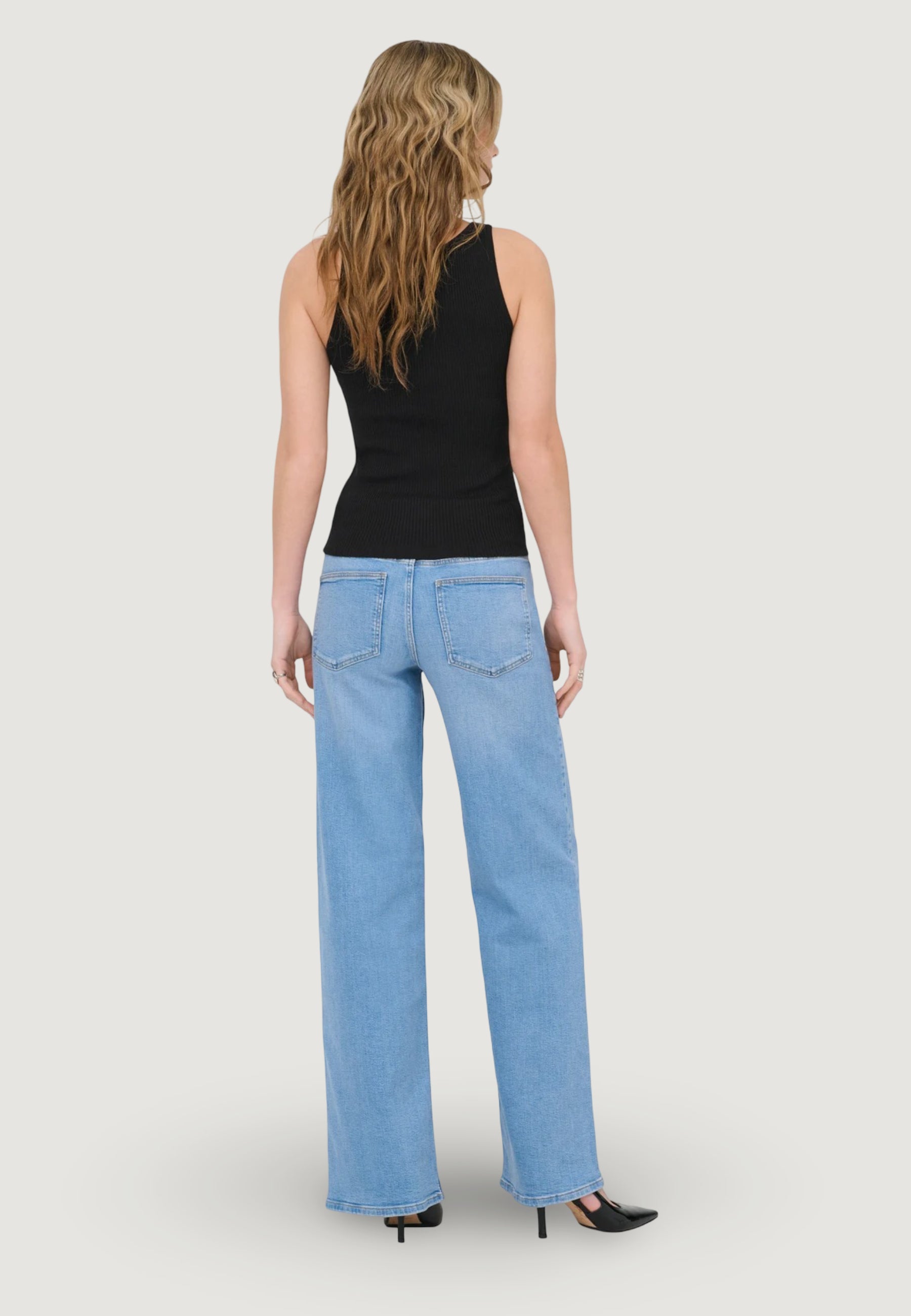 Canotta Only Onlmeddi Sl Rib Tank Top Knt