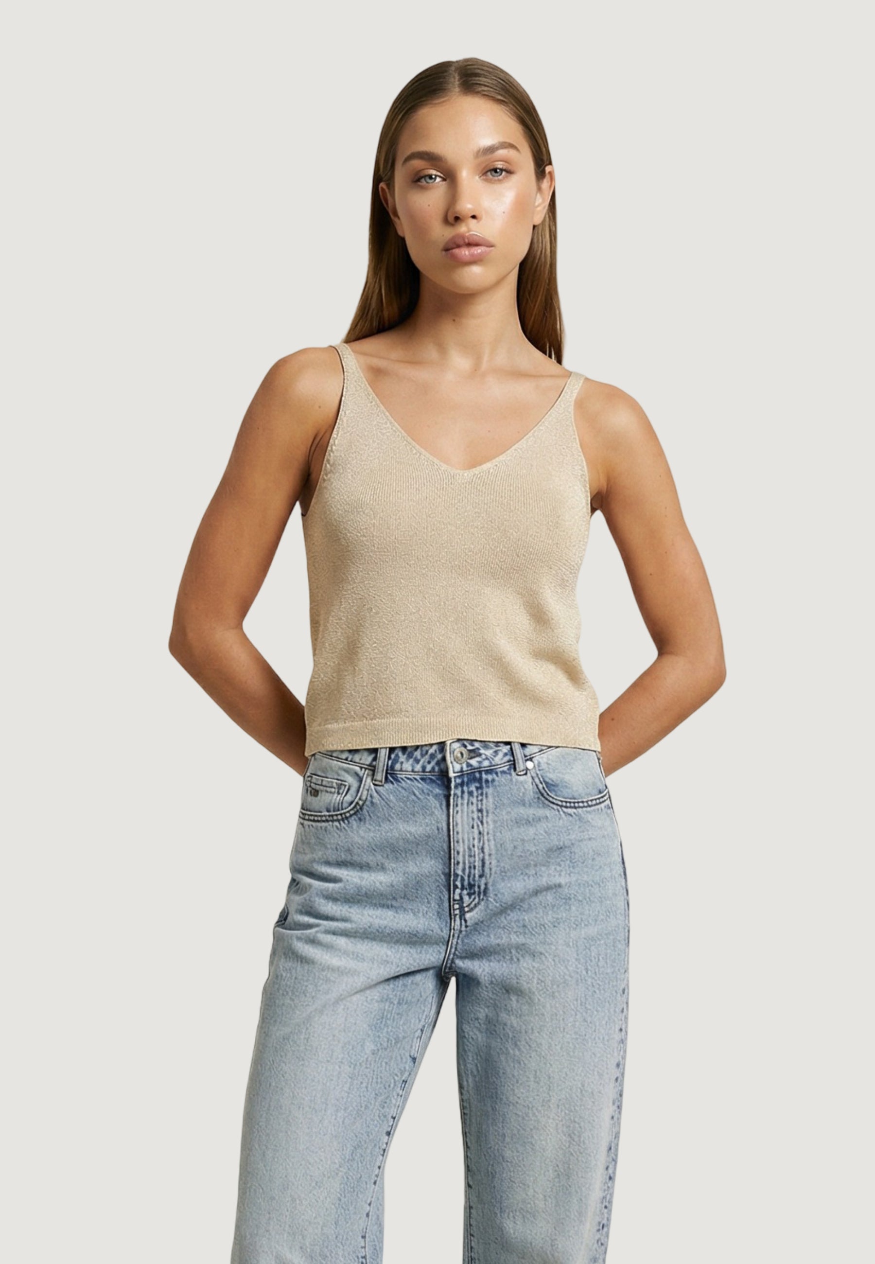 Maglia gilet Only Onlshina Sl Glitter Top Knt