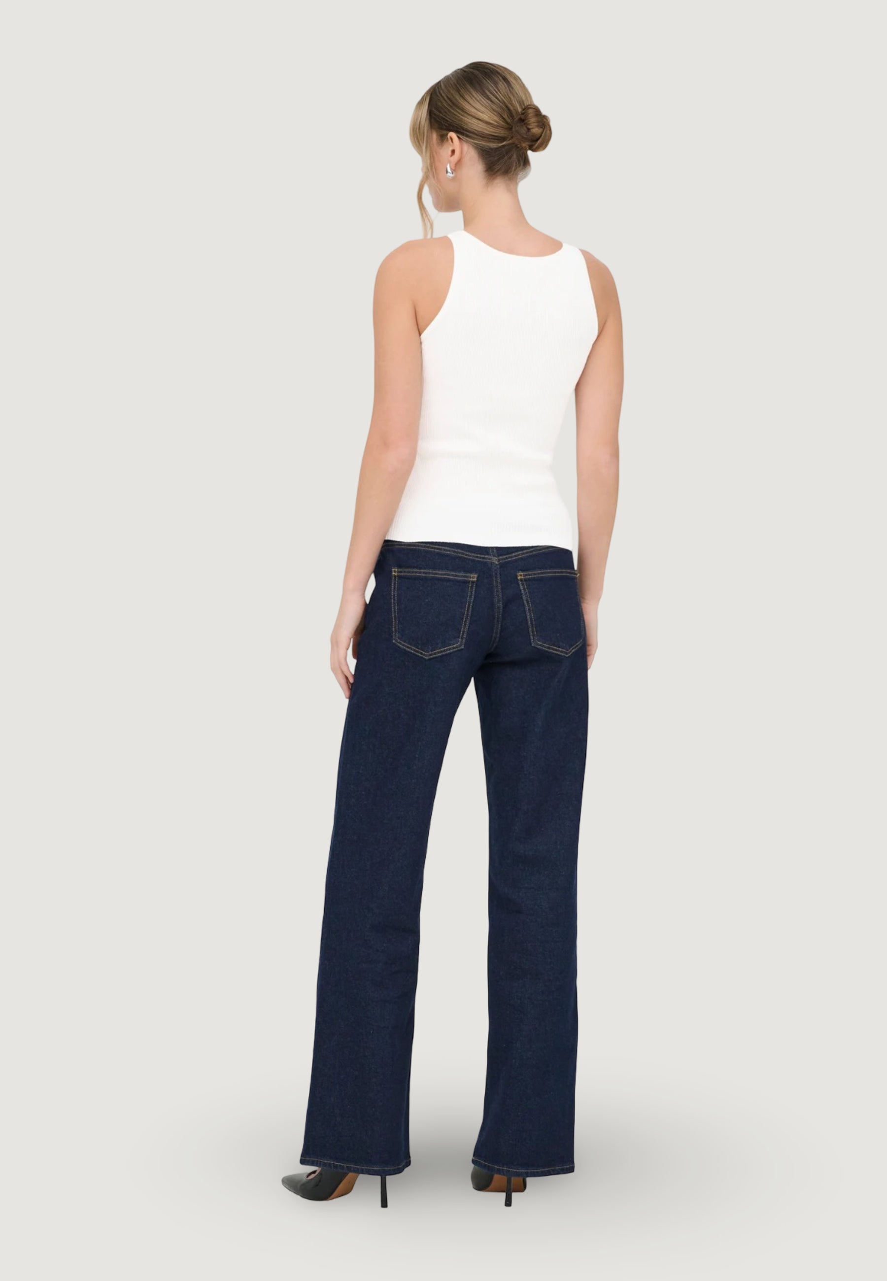 Canotta Only Onlmeddi Sl Rib Tank Top Knt