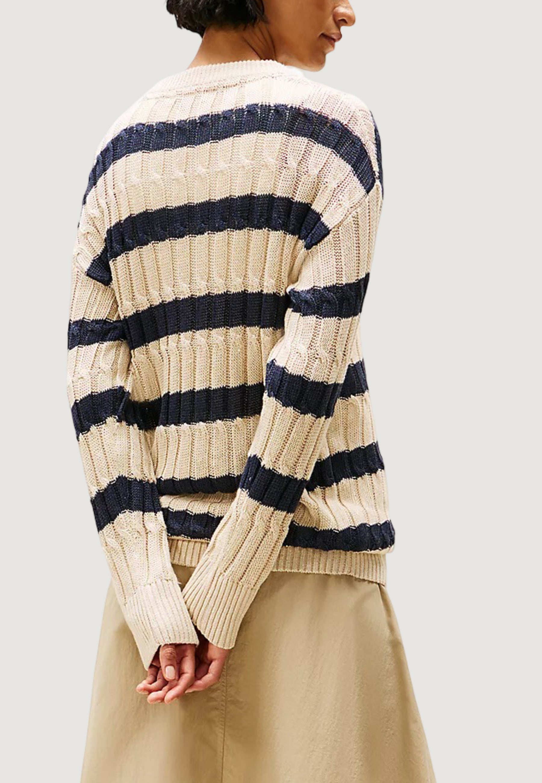 Maglione Tommy Hilfiger LINEN CABLE LS C-NK