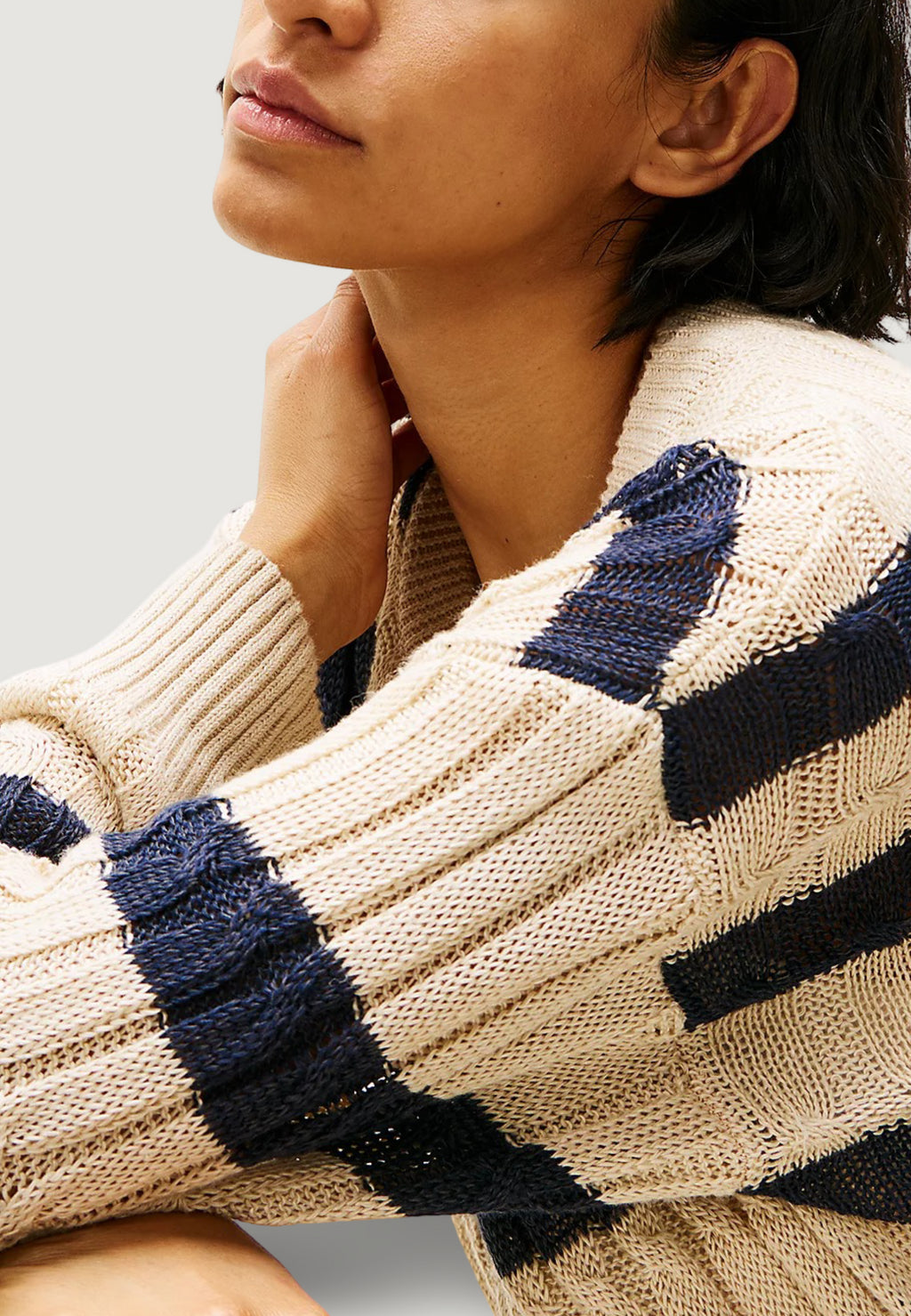 Maglione Tommy Hilfiger LINEN CABLE LS C-NK