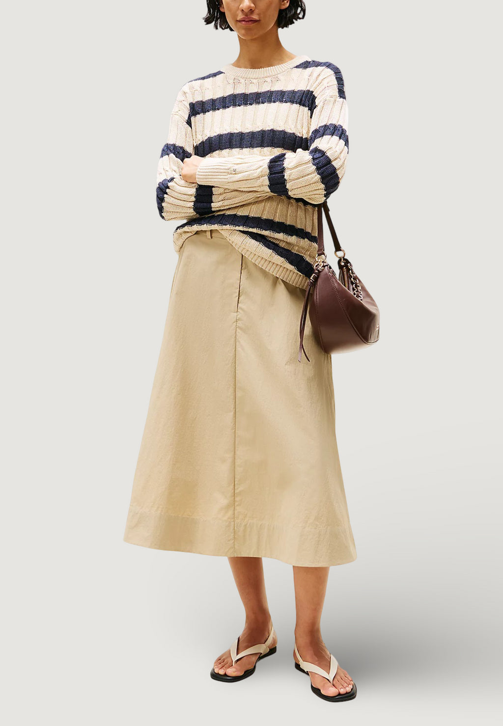 Maglione Tommy Hilfiger LINEN CABLE LS C-NK