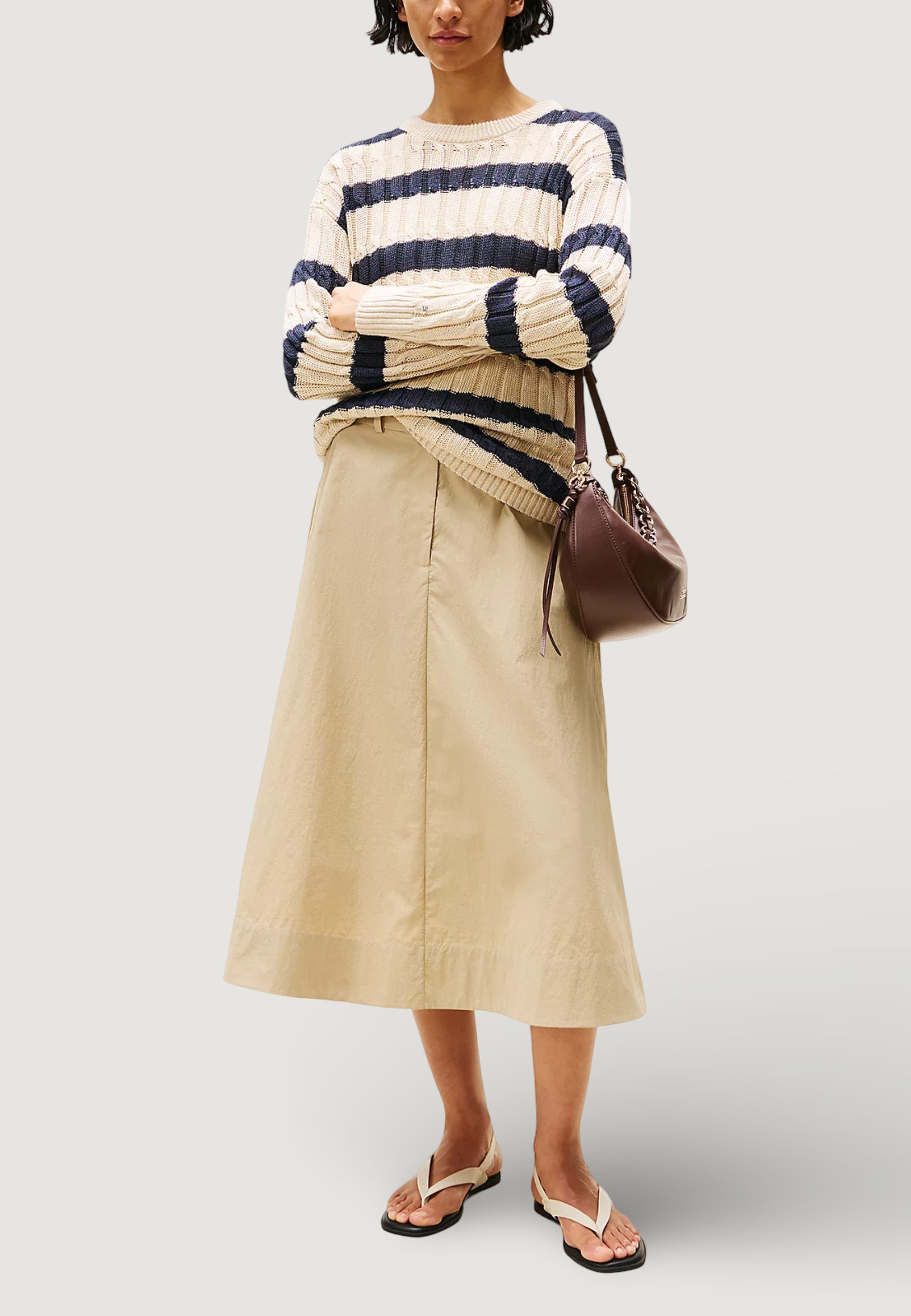 Maglione Tommy Hilfiger LINEN CABLE LS C-NK