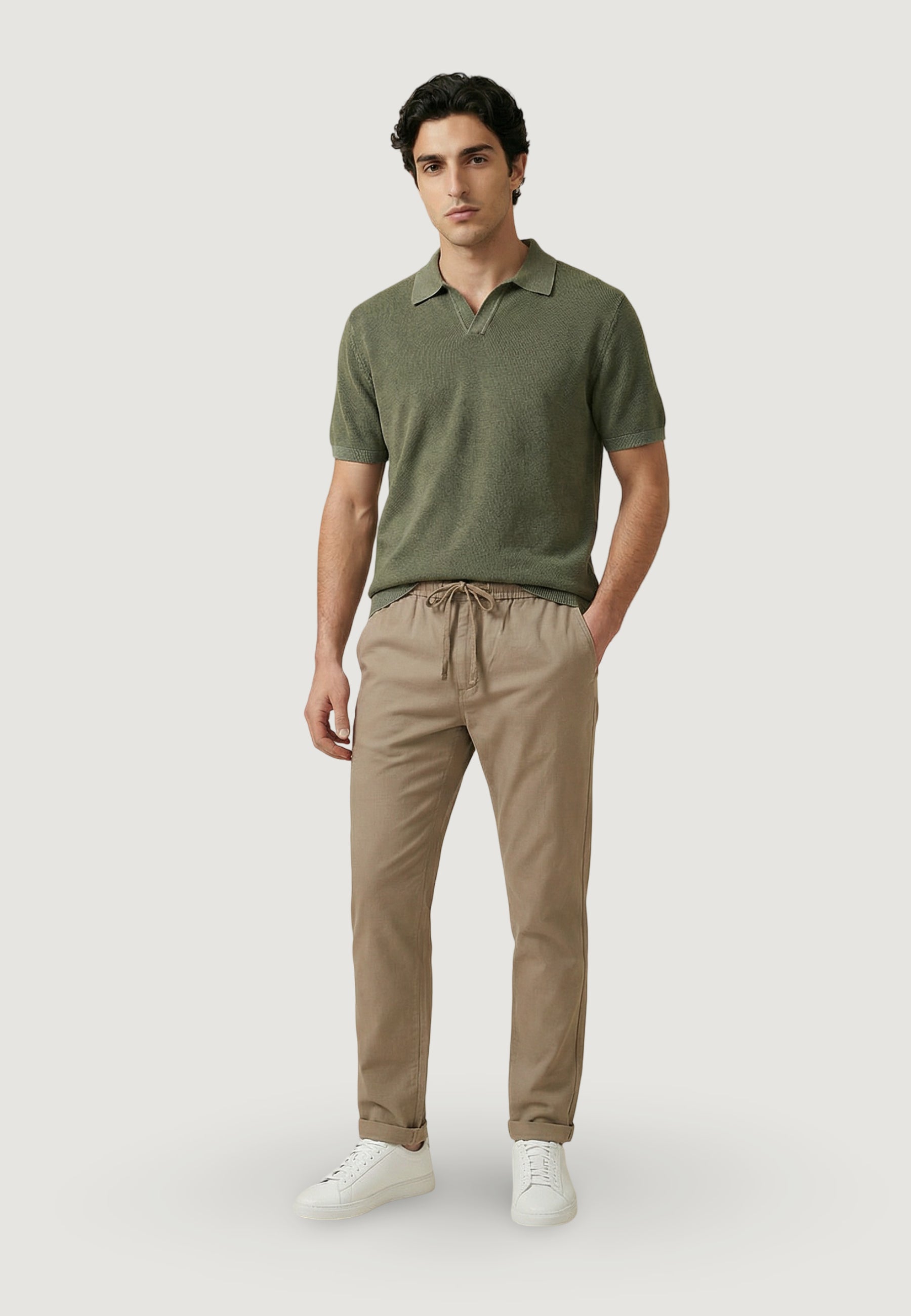 Short-sleeved yarn jersey Gianni Lupo GL35318