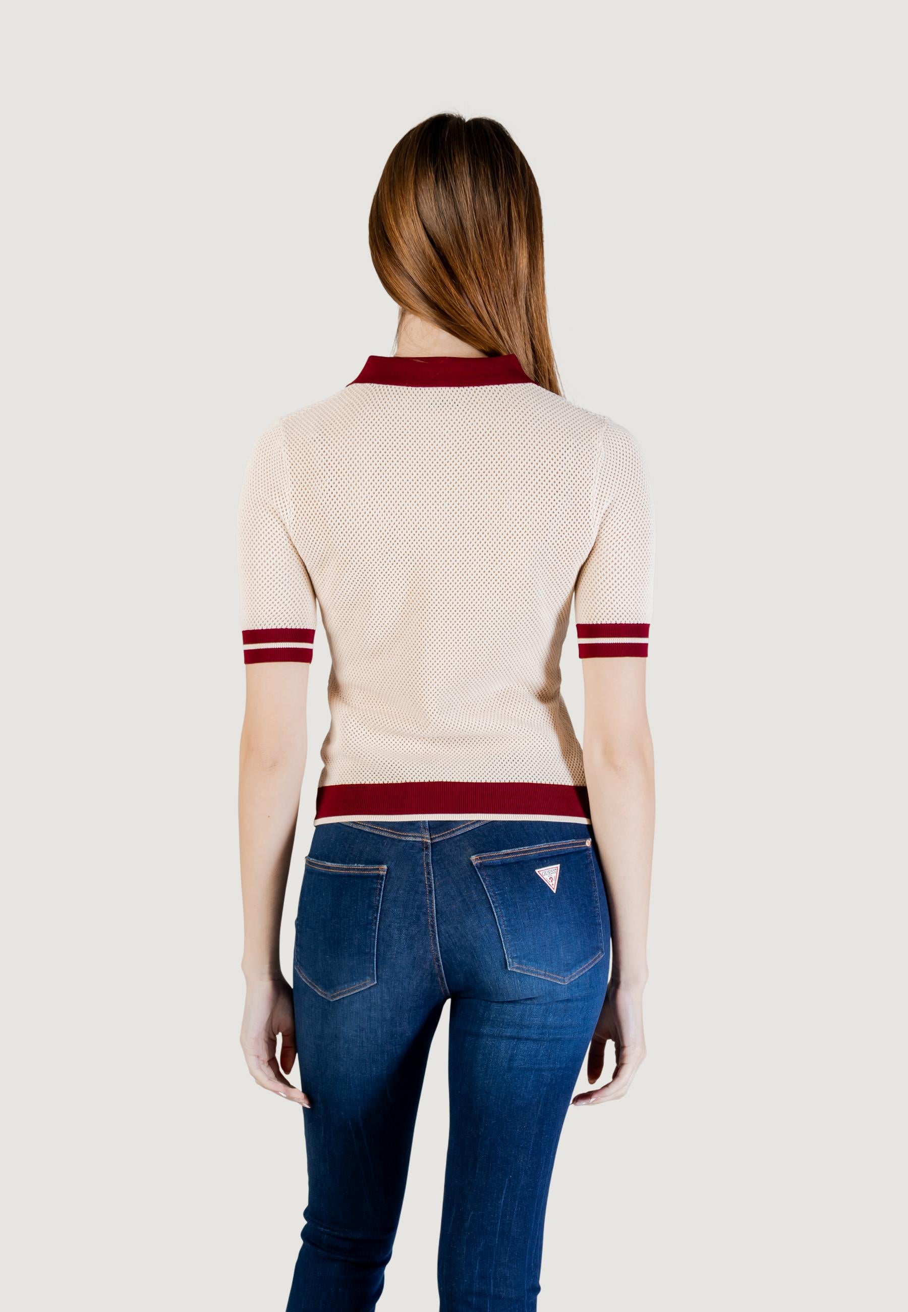 Maglia in filo manica corta Guess Active GABRY SS CROPPED POLO SWTR