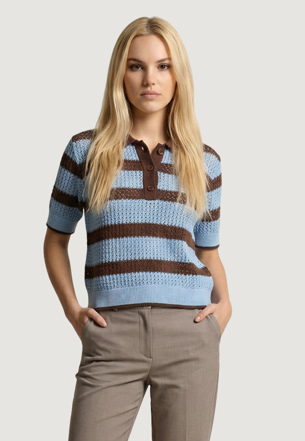 Short sleeve jersey I am Polo Cotone Rigato