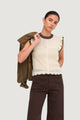 Short sleeve jersey Jacqueline de Yong JDYVIOLET S/L FRILL PULLOVER KNT NOOS