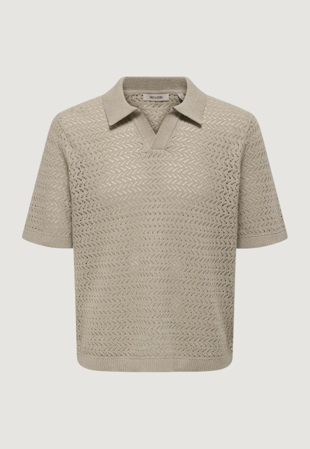 Short-sleeved yarn jersey Only & Sons Onsnyle Life Reg 5 Ss Split Polo Knit