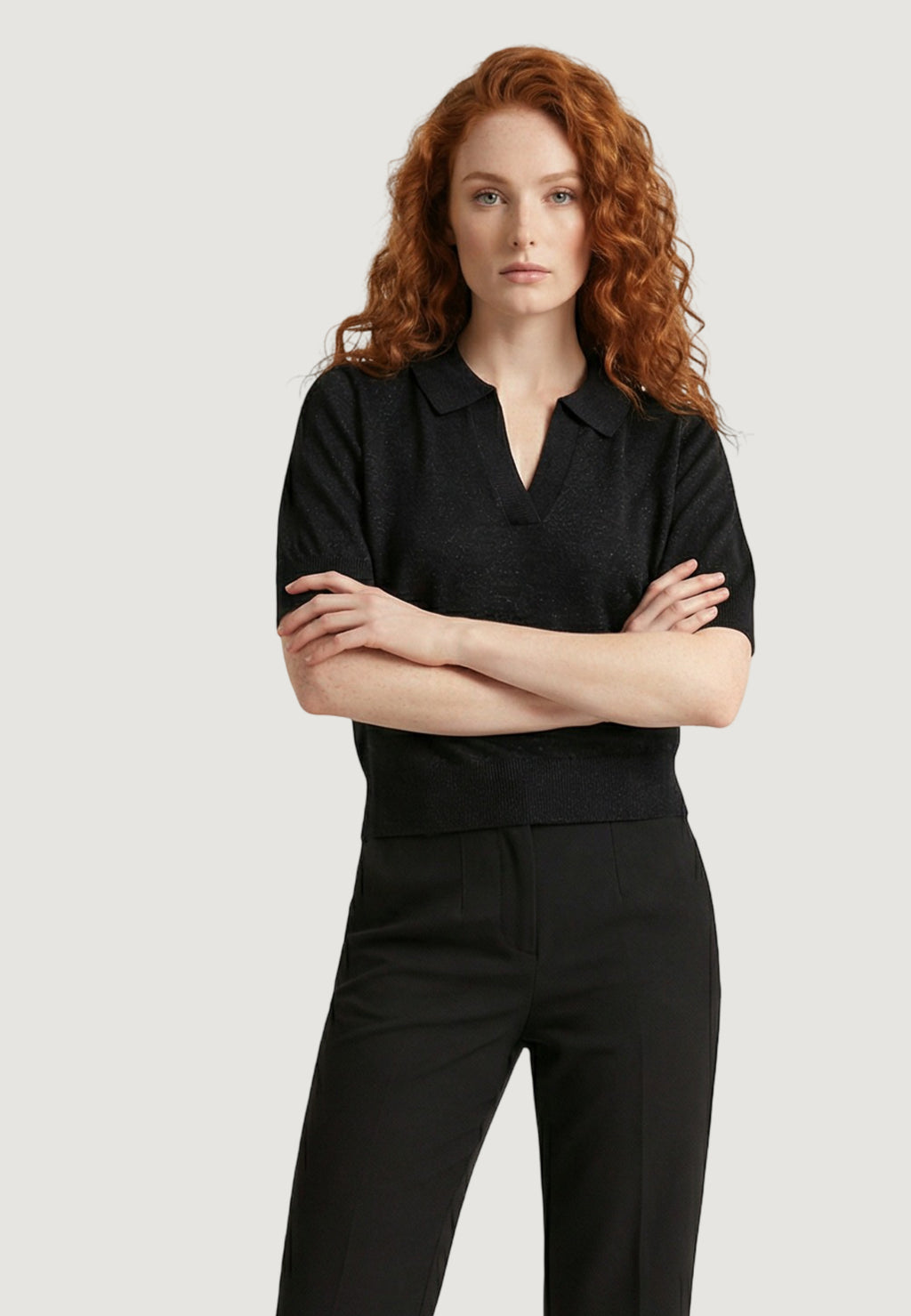 Maglia in filo manica corta Only Onlane Ss Sequins V-Neck Cc Knt