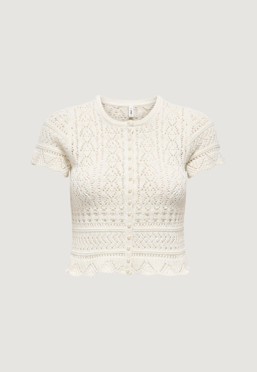 Short sleeve jersey Only Onlelke Life Ss Pearl Cardigan Cc Knt