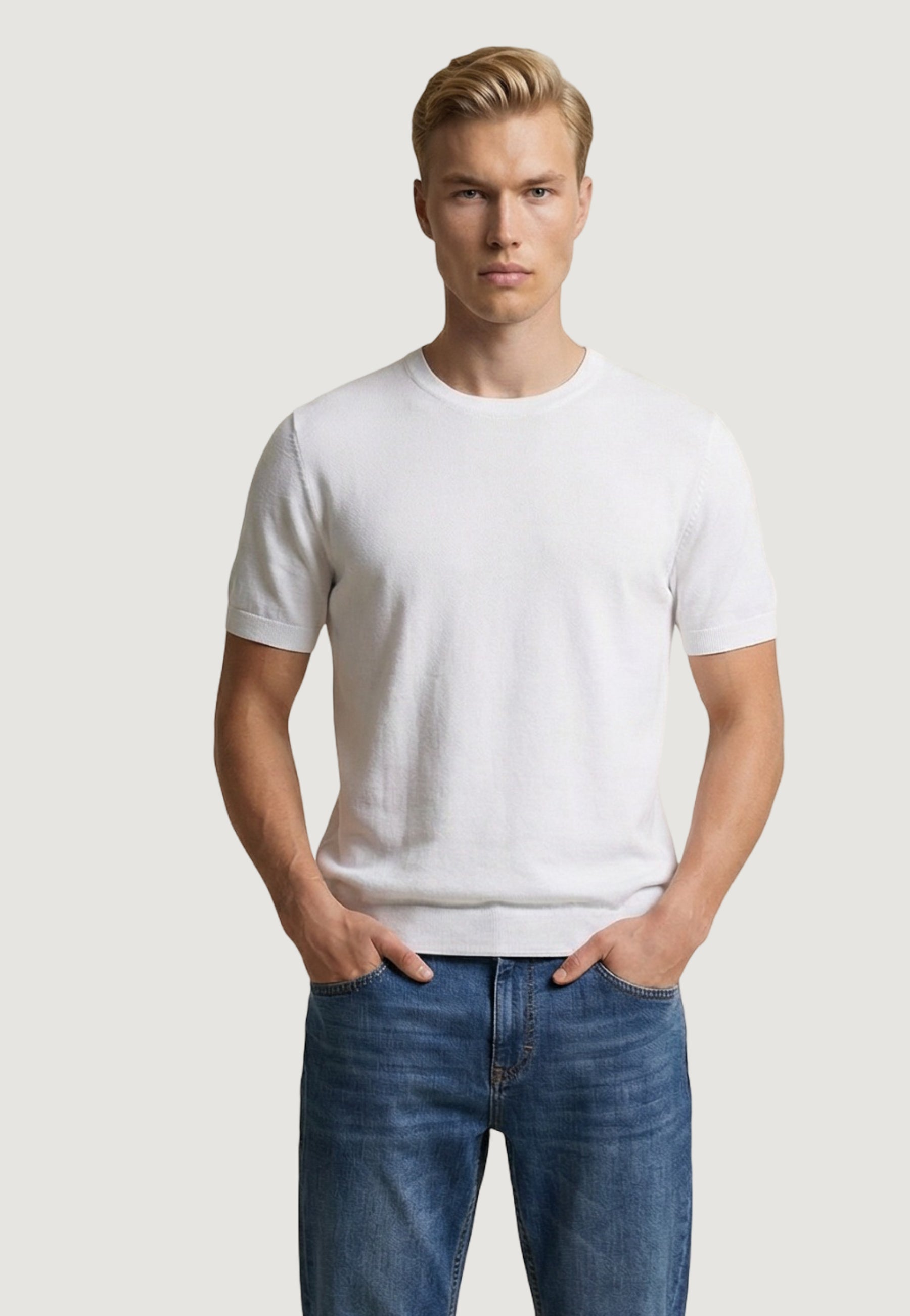 Maglia in filo manica corta YOS CC322Y