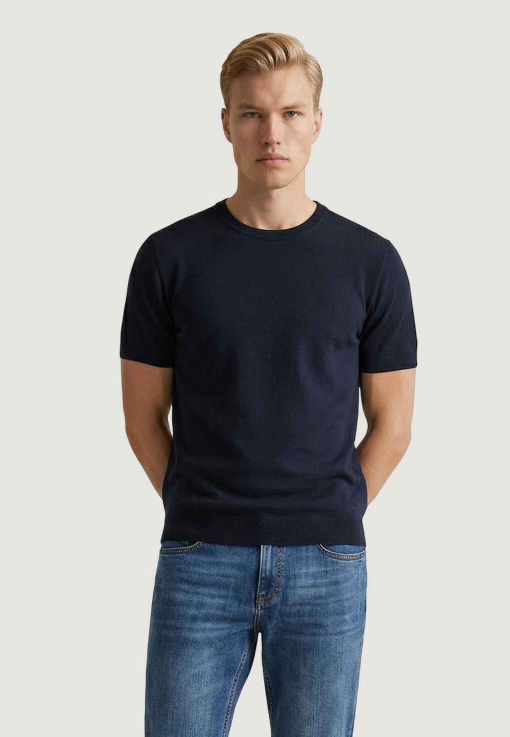 Maglia in filo manica corta YOS CC322Y