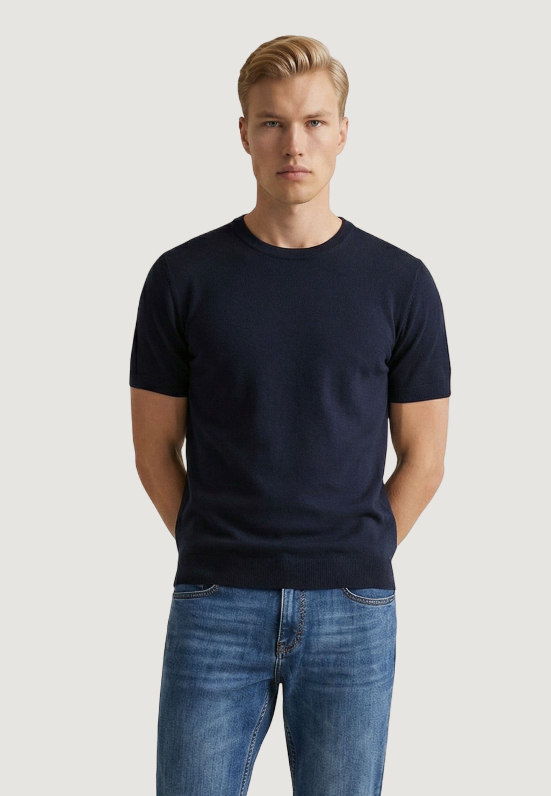 Maglia in filo manica corta YOS CC322Y