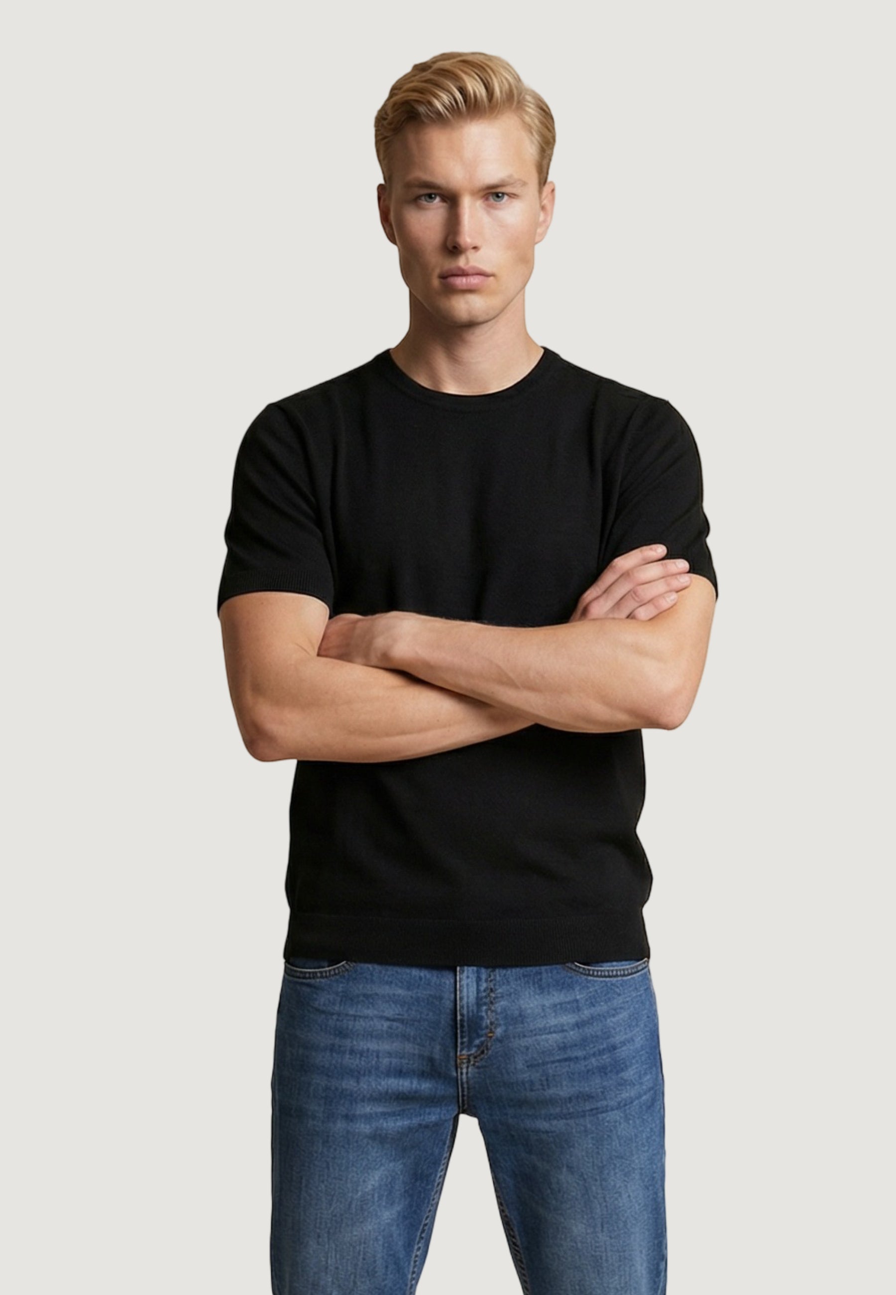 Maglia in filo manica corta YOS CC322Y