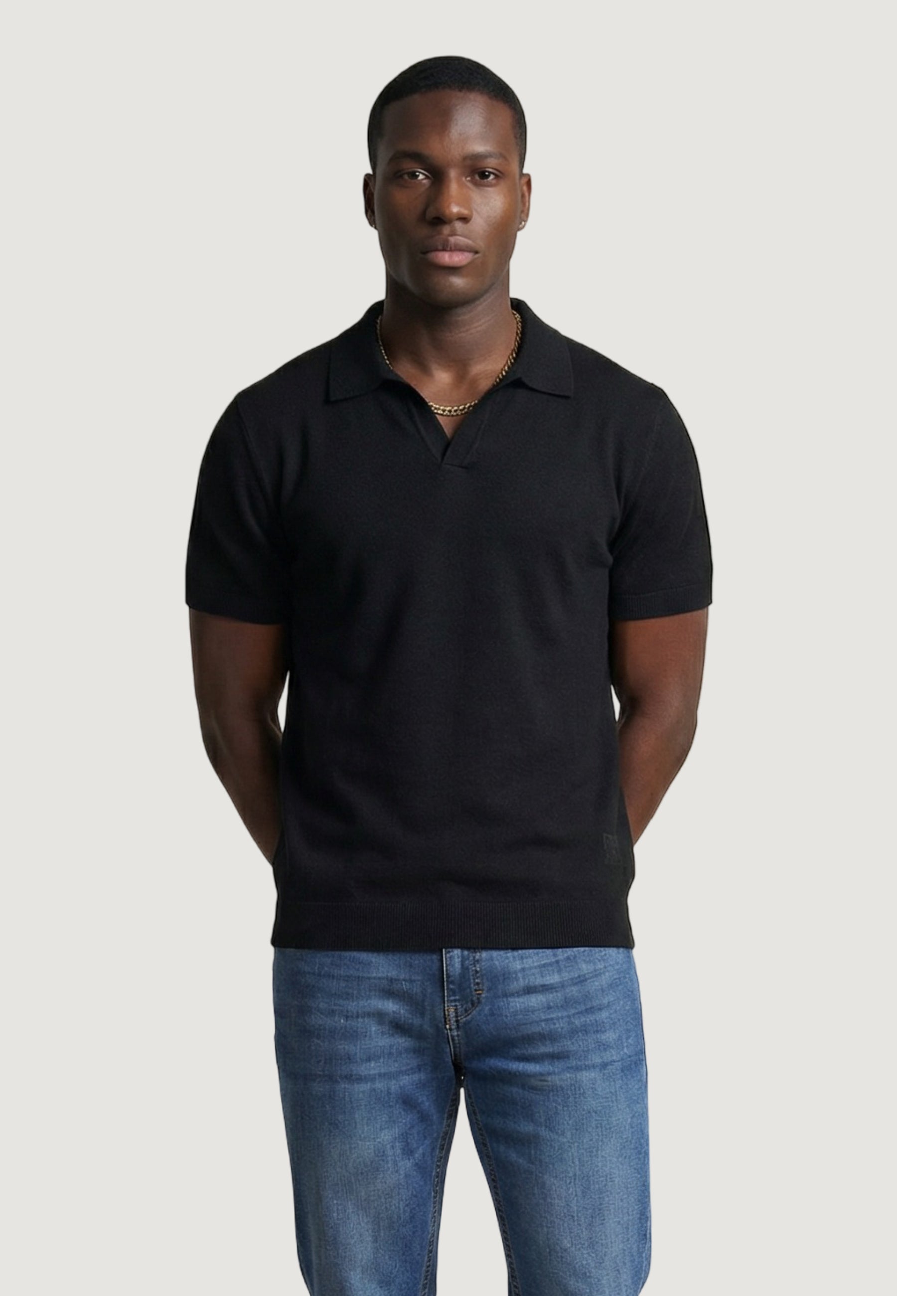 Maglia in filo manica corta YOS PULL POLO DERBY CREPS