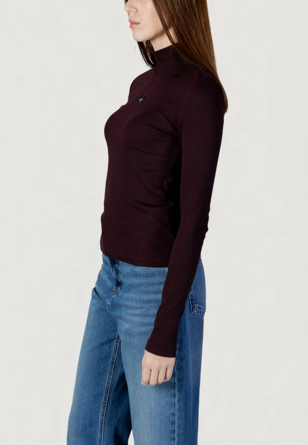 Maglia Calvin Klein Jeans LS WOVEN LABEL TURTL