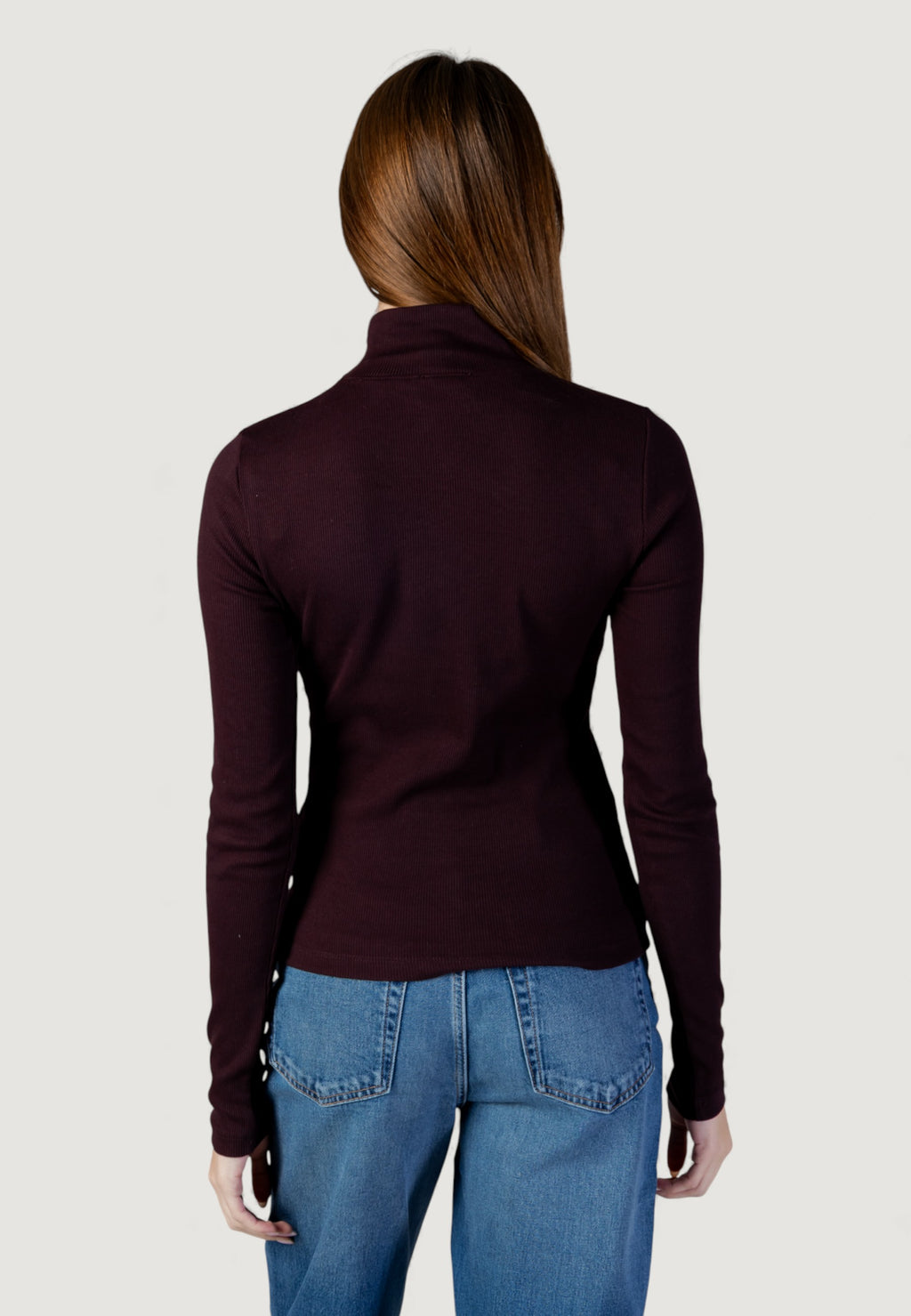 Maglia Calvin Klein Jeans LS WOVEN LABEL TURTL