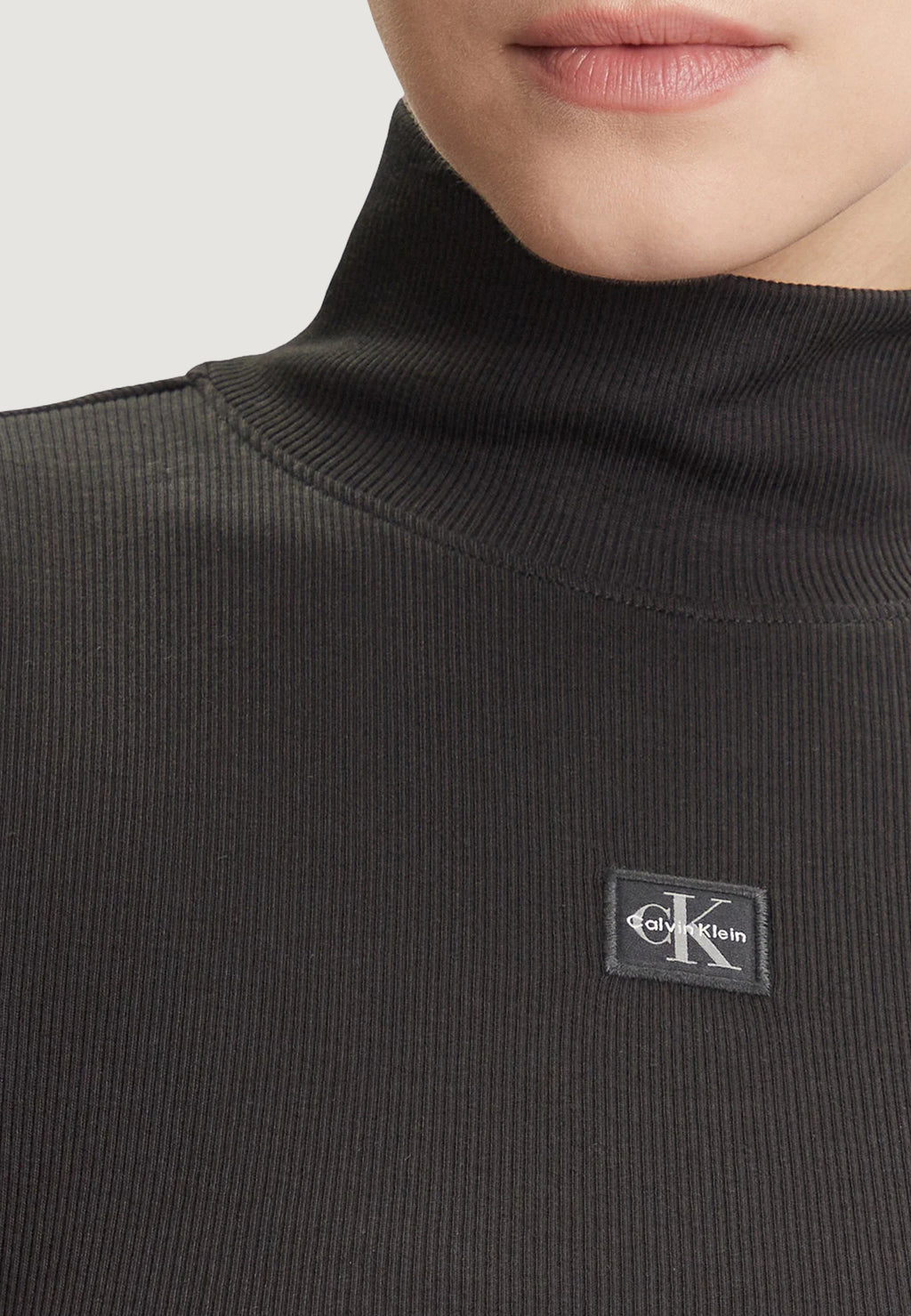 Maglia Calvin Klein Jeans LS WOVEN LABEL TURTL