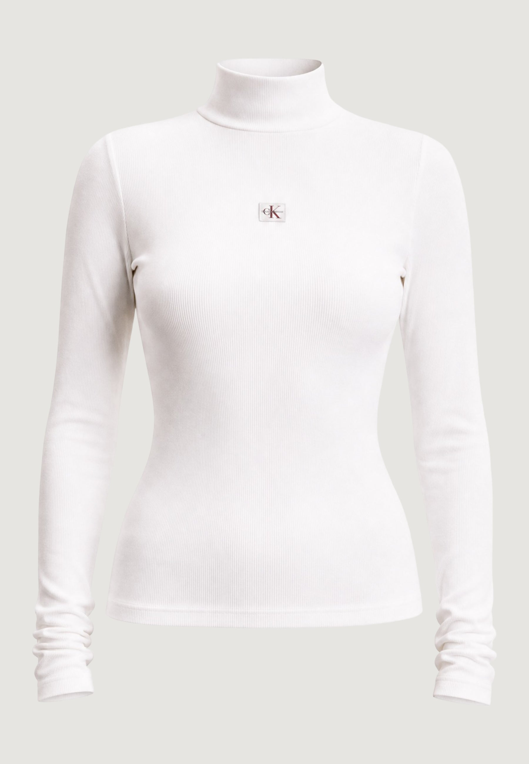 Maglia Calvin Klein Jeans LS WOVEN LABEL TURTL