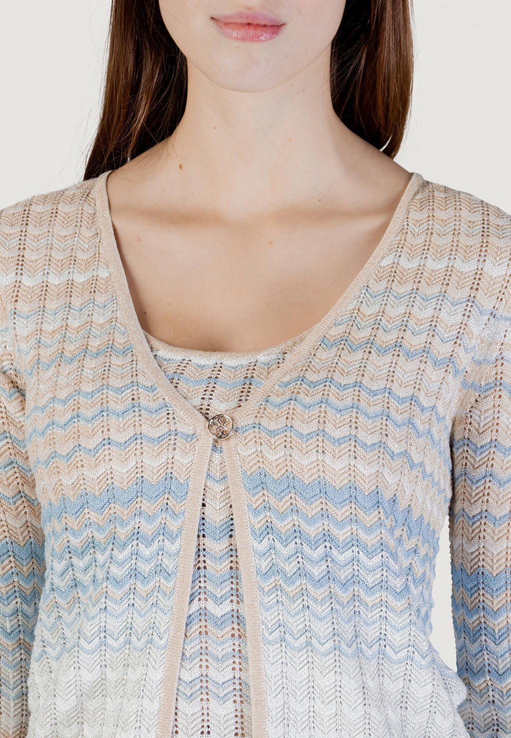 Maglia Guess LS ROSALYN COVER SHOULDER SWTR