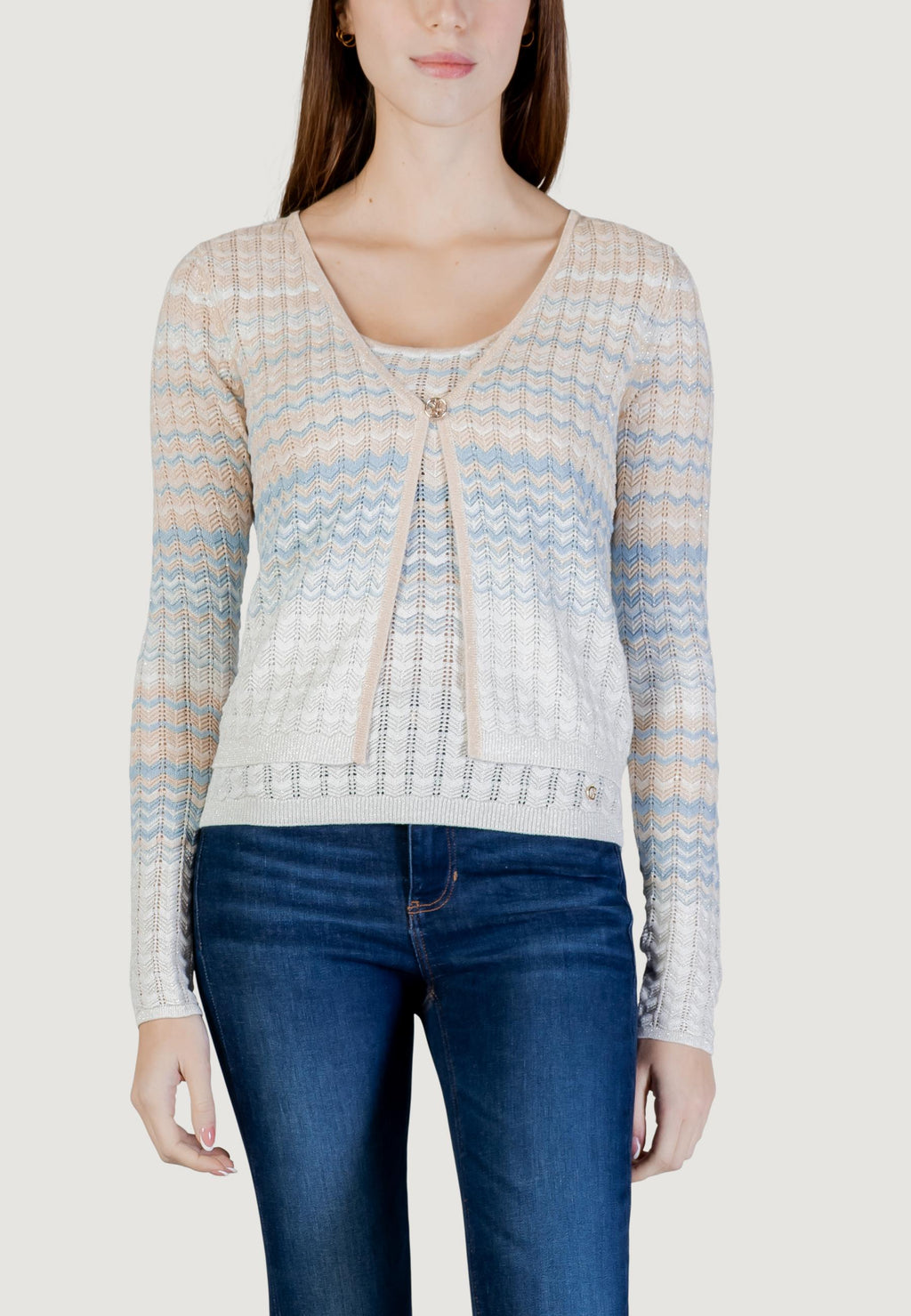 Maglia Guess LS ROSALYN COVER SHOULDER SWTR