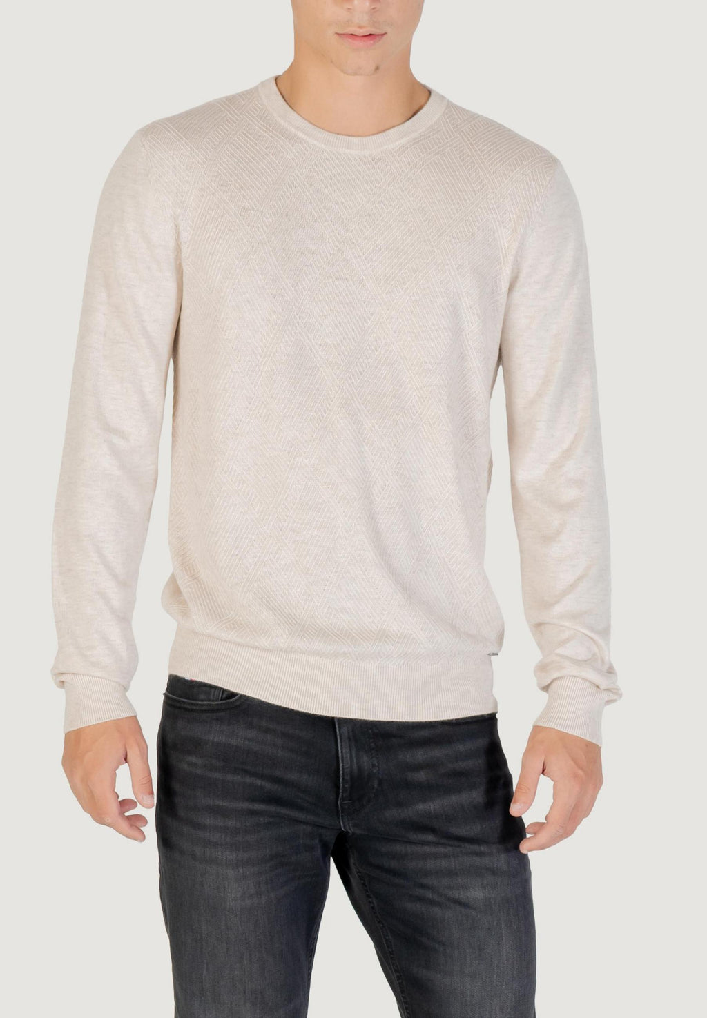 Maglia Guess JAMAAR CN STITCHED SWTR