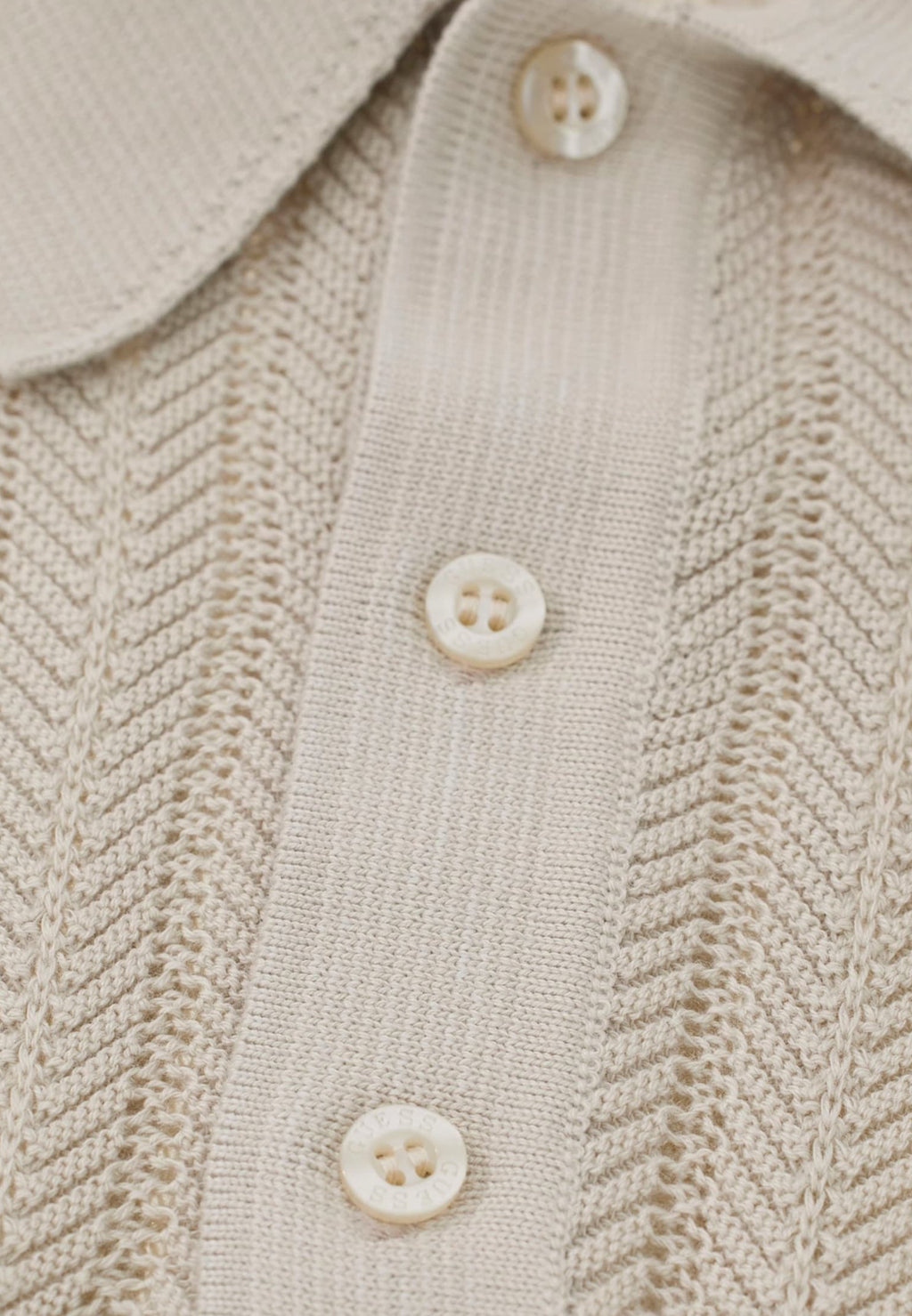 Short-sleeved yarn jersey Guess LONNY POLO SS HARRINGBONE STIT