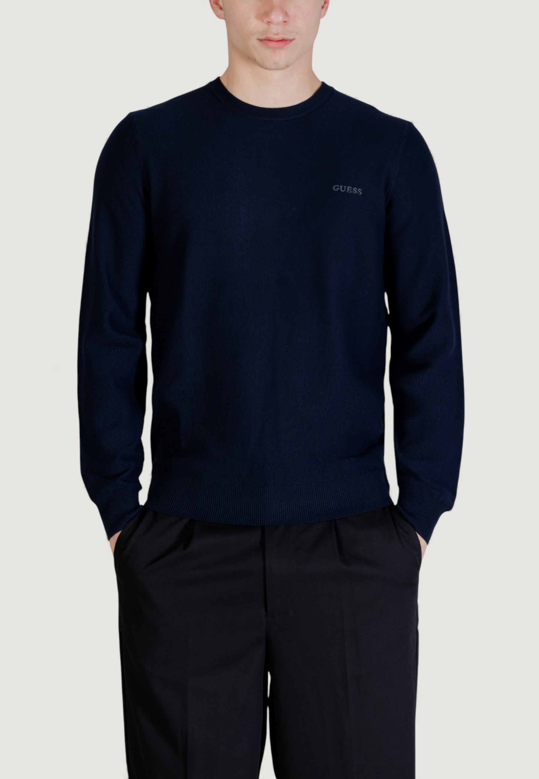 Maglia Guess KARIM CN PIQUET STITCH SWTR