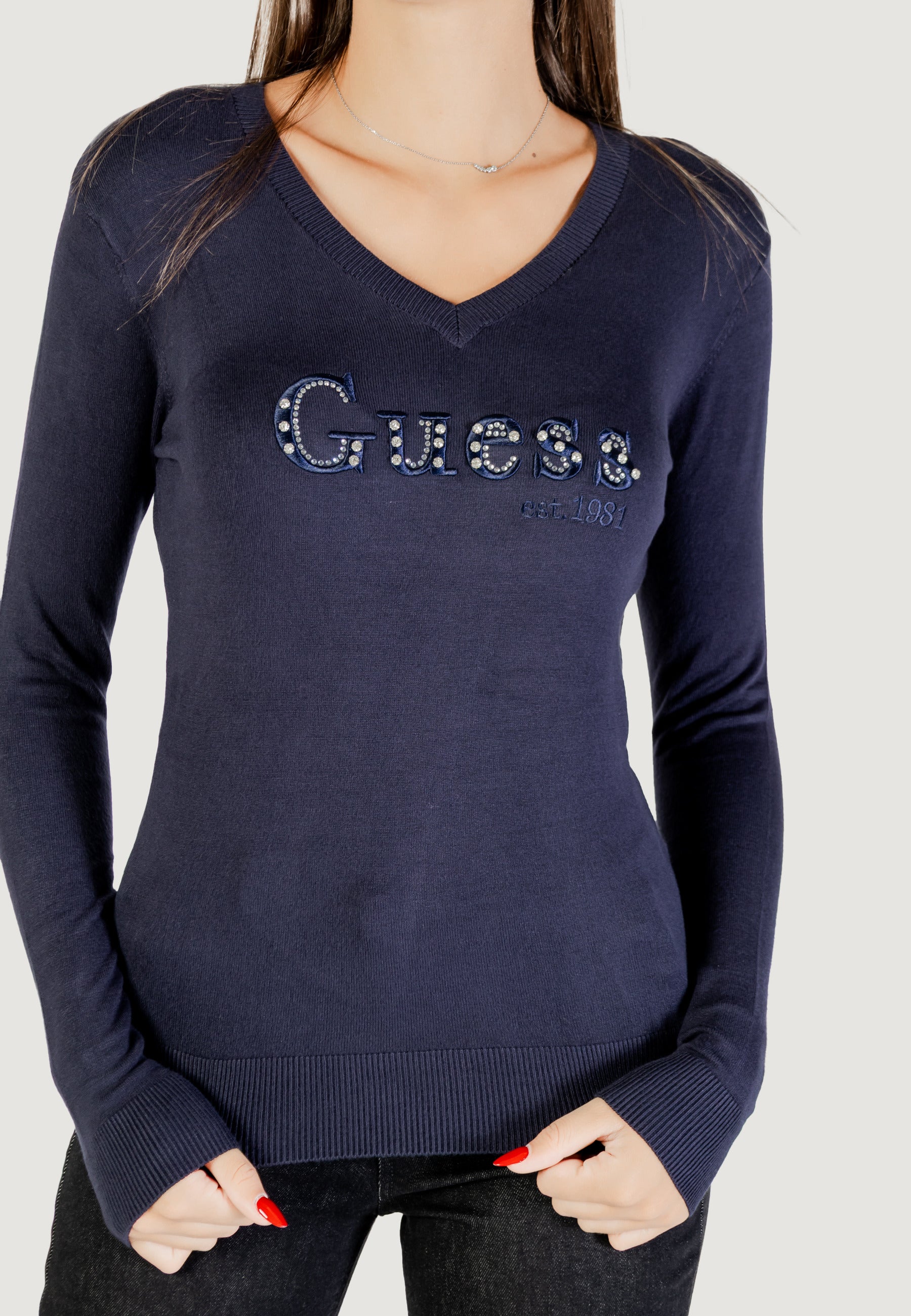 Maglia Guess LS VN KENZIE LOGO SWTR