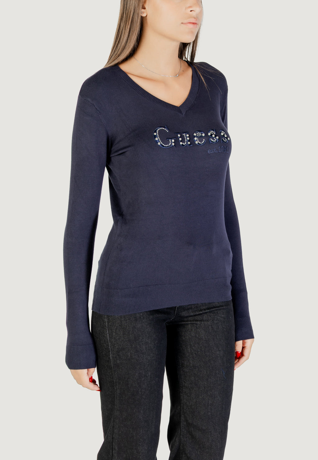 Maglia Guess LS VN KENZIE LOGO SWTR