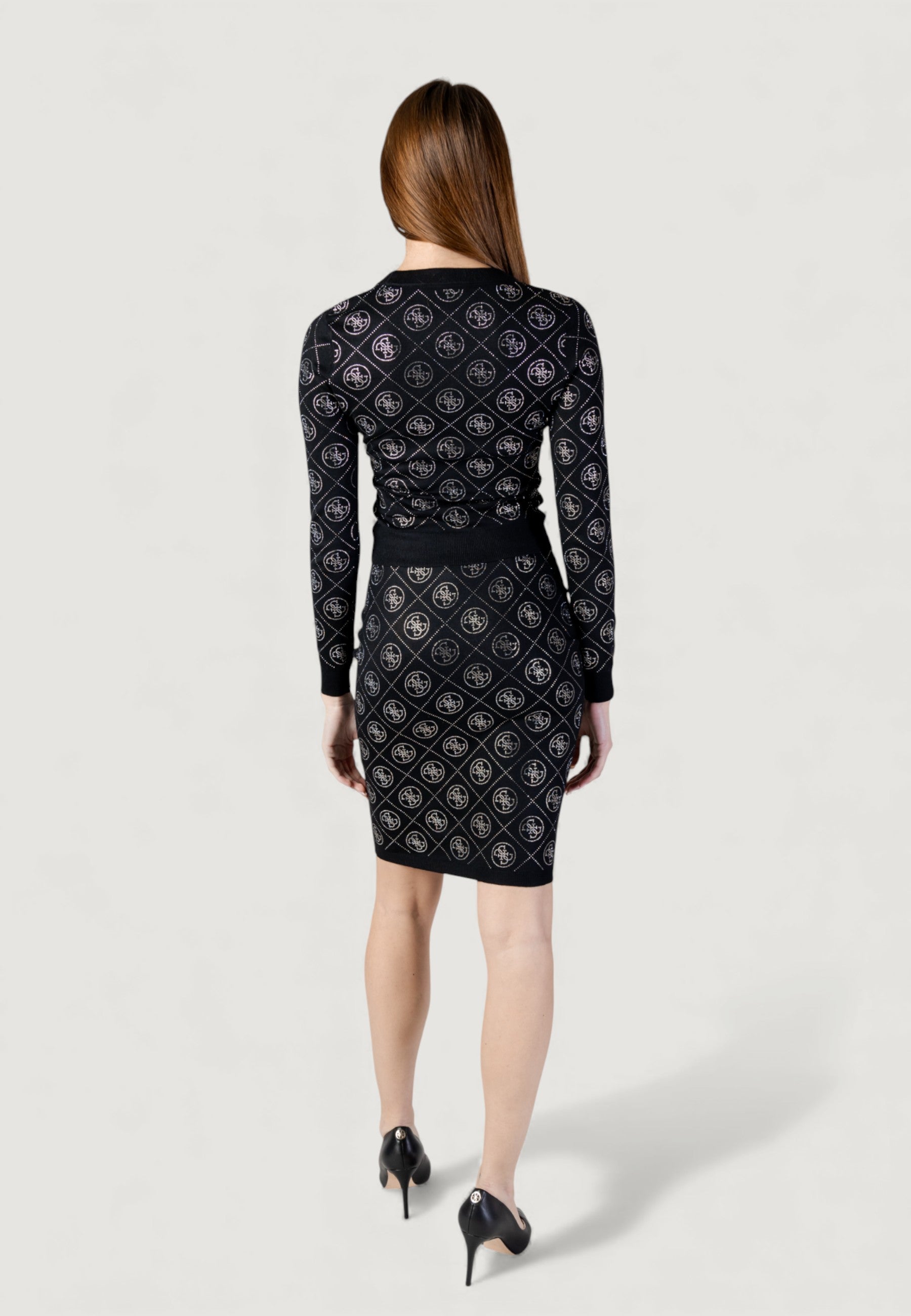 Maglia Guess LS CN RHINESTONES 4G SWTR