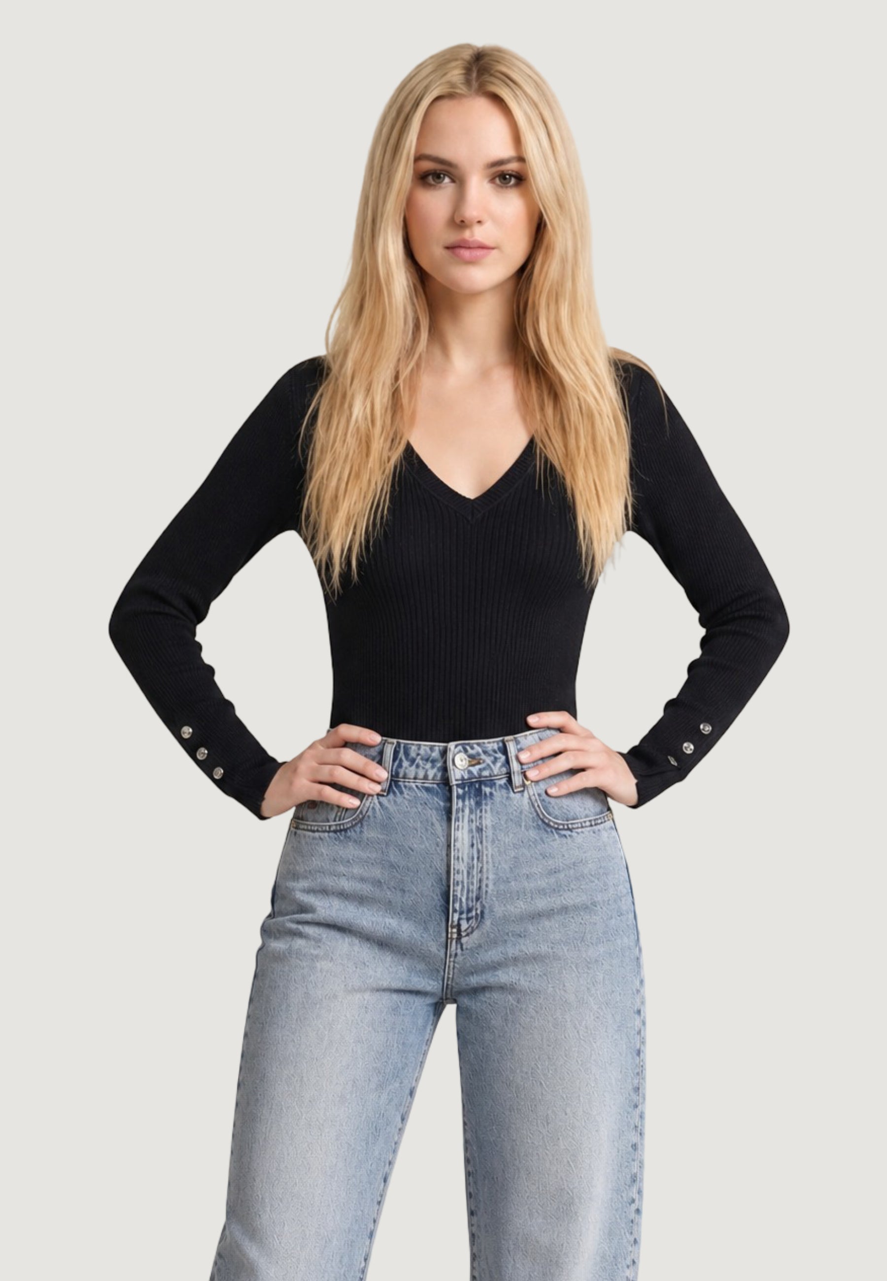 Maglia Guess LS VN ELLIE SWTR