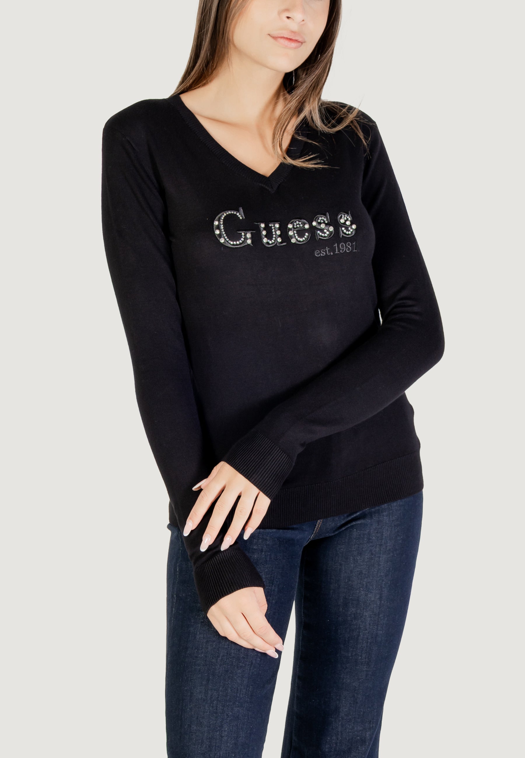 Maglia Guess LS VN KENZIE LOGO SWTR