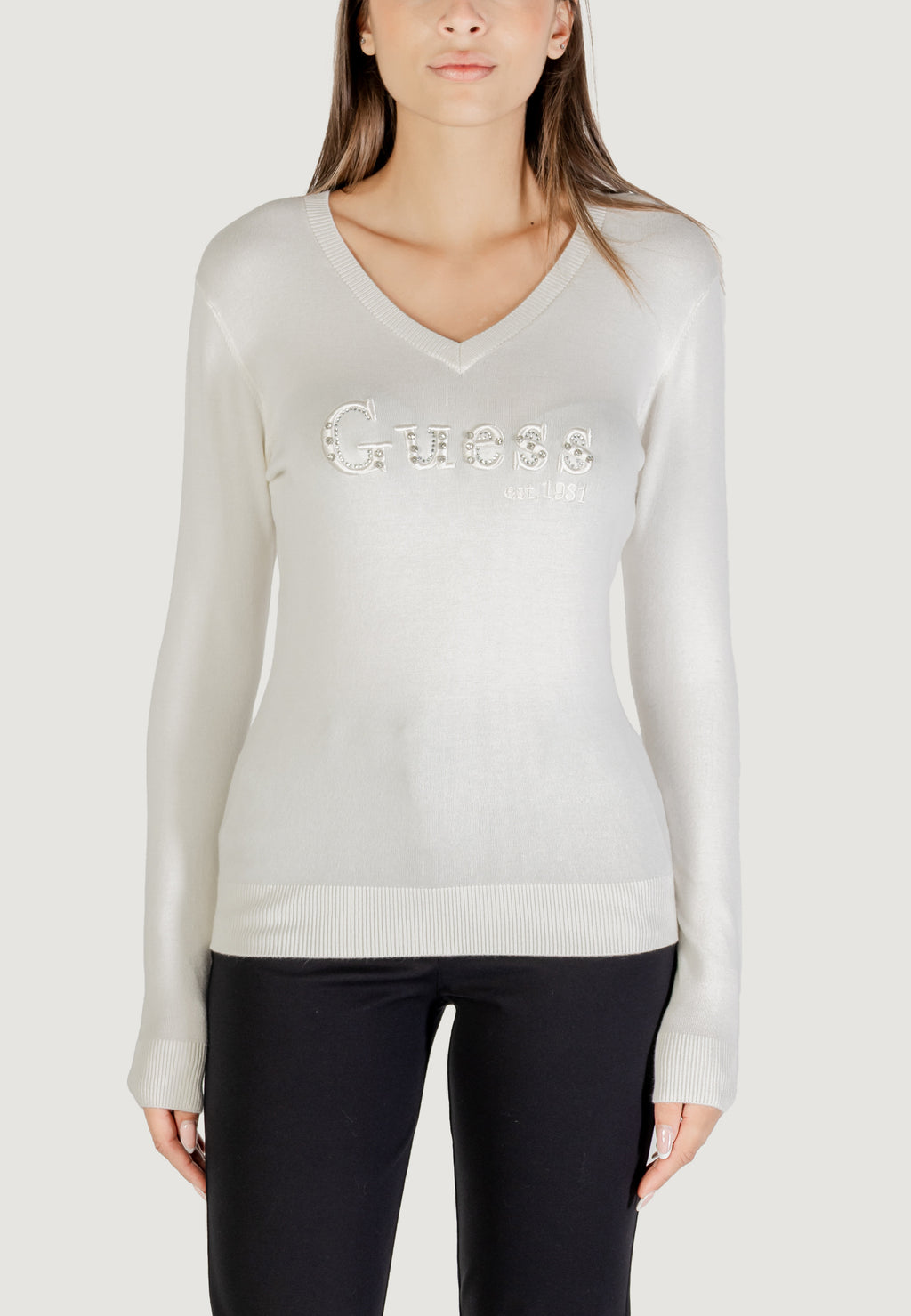 Maglia Guess LS VN KENZIE LOGO SWTR