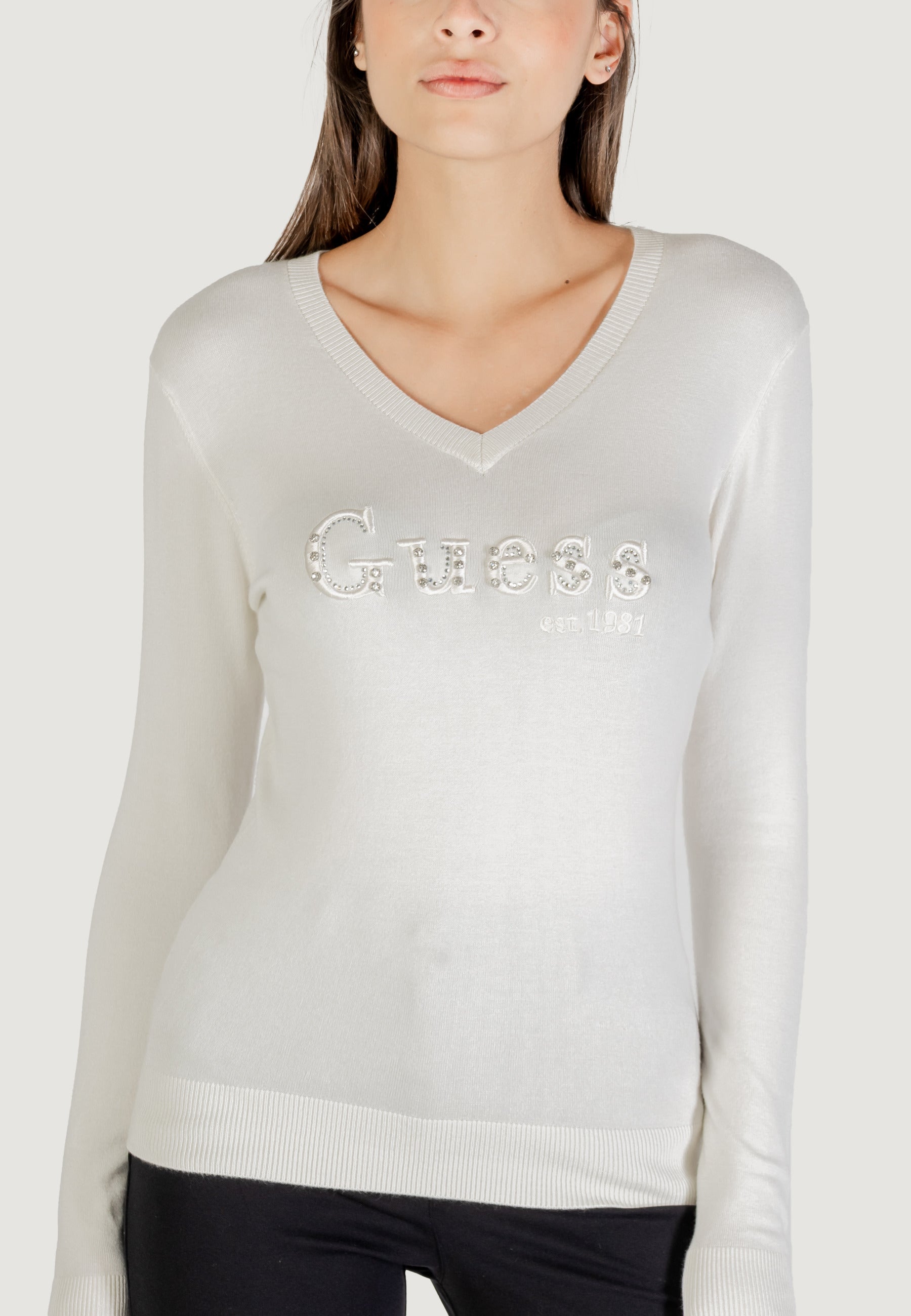 Maglia Guess LS VN KENZIE LOGO SWTR