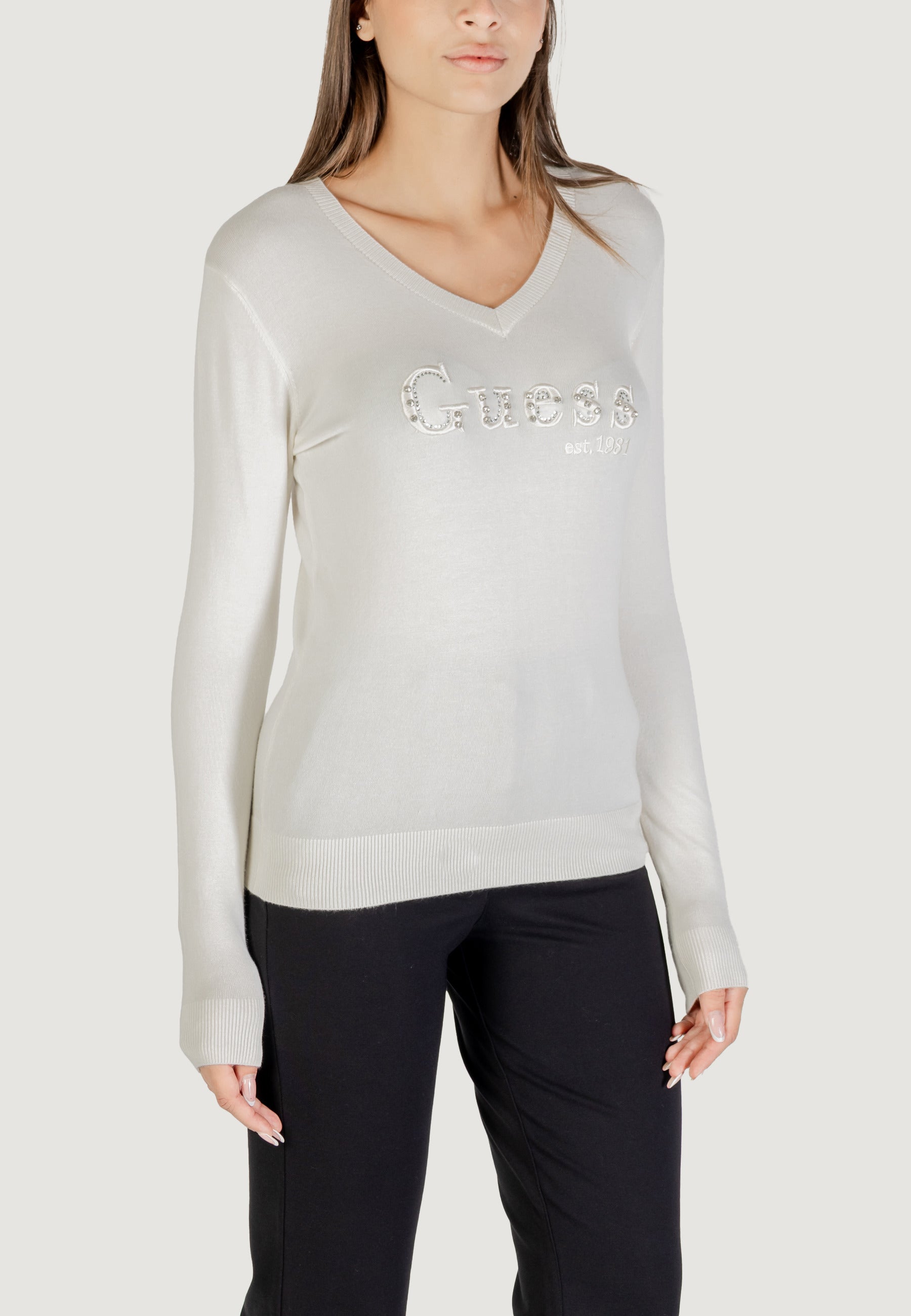 Maglia Guess LS VN KENZIE LOGO SWTR