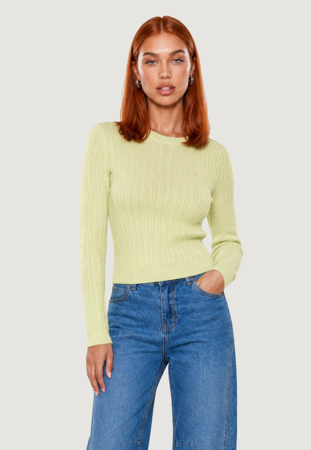 Jersey I am Maglione Cotone Treccia