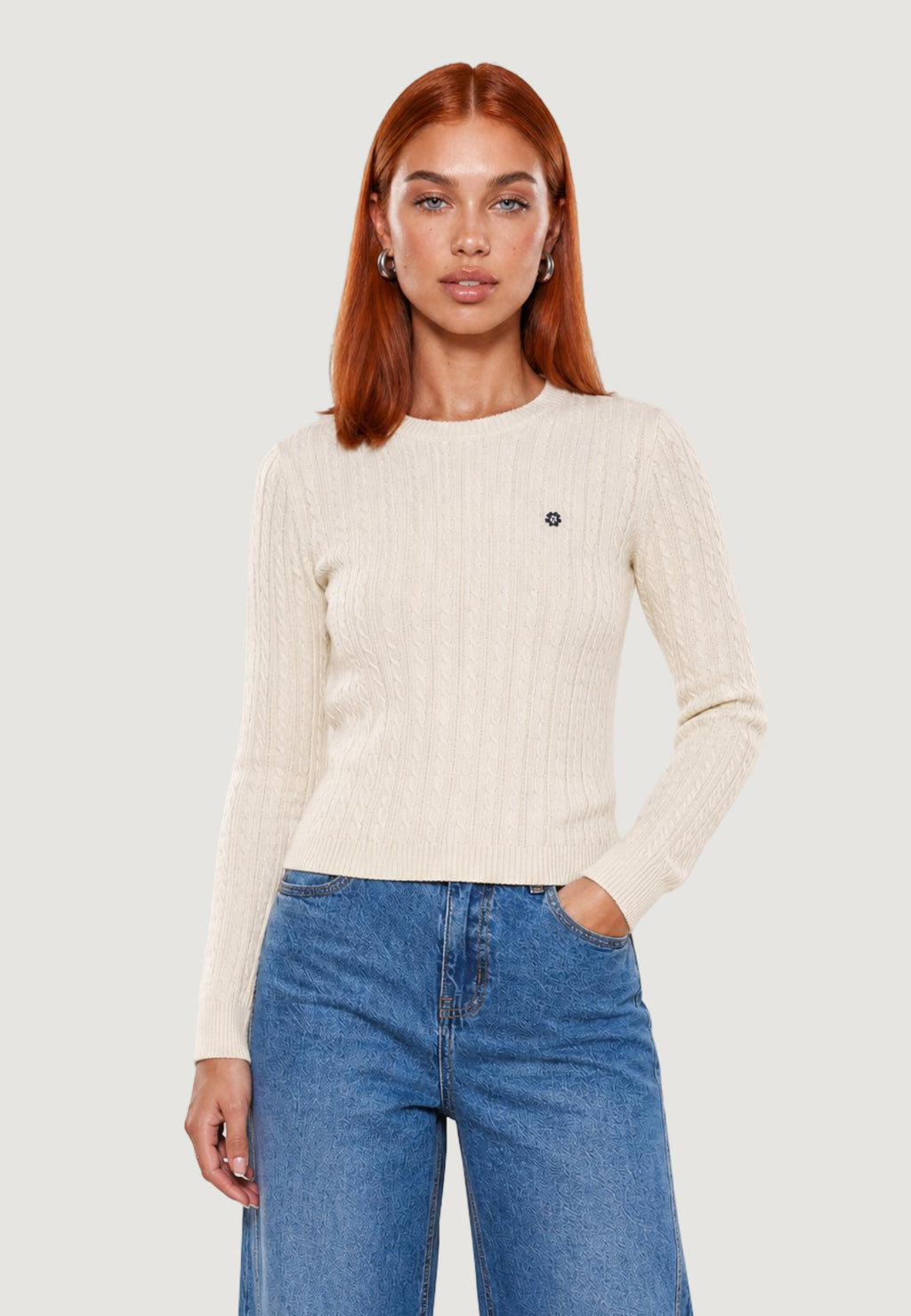 Maglia I am Maglione Cotone Treccia
