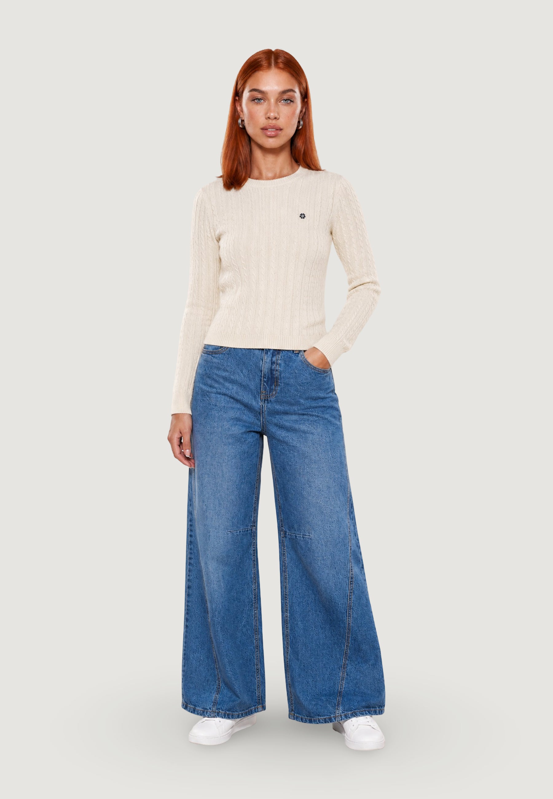 Maglia I am Maglione Cotone Treccia