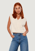 Jersey I am Gilet Cotone Acrilico Scollo V
