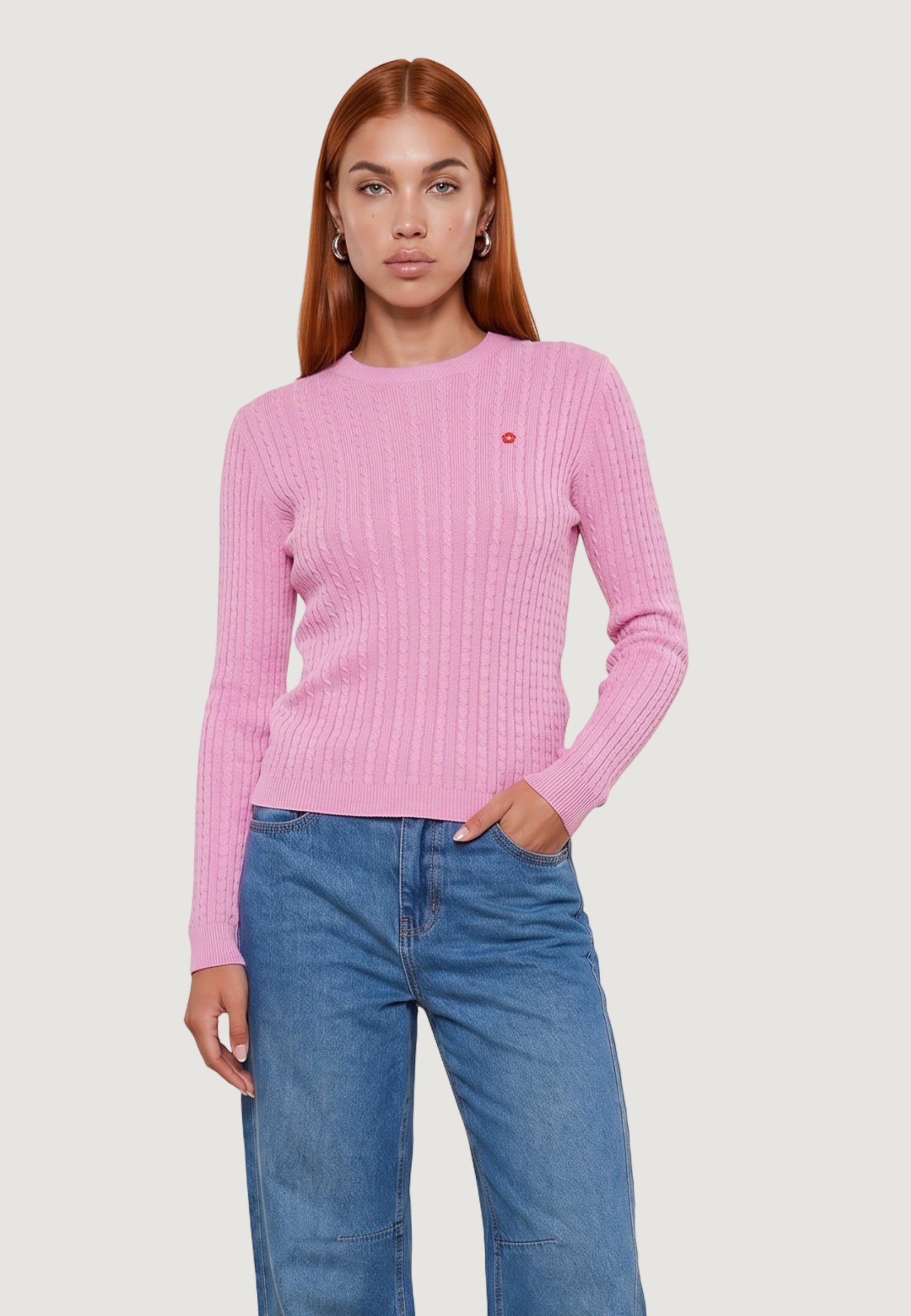 Maglia I am Maglione Cotone Treccia