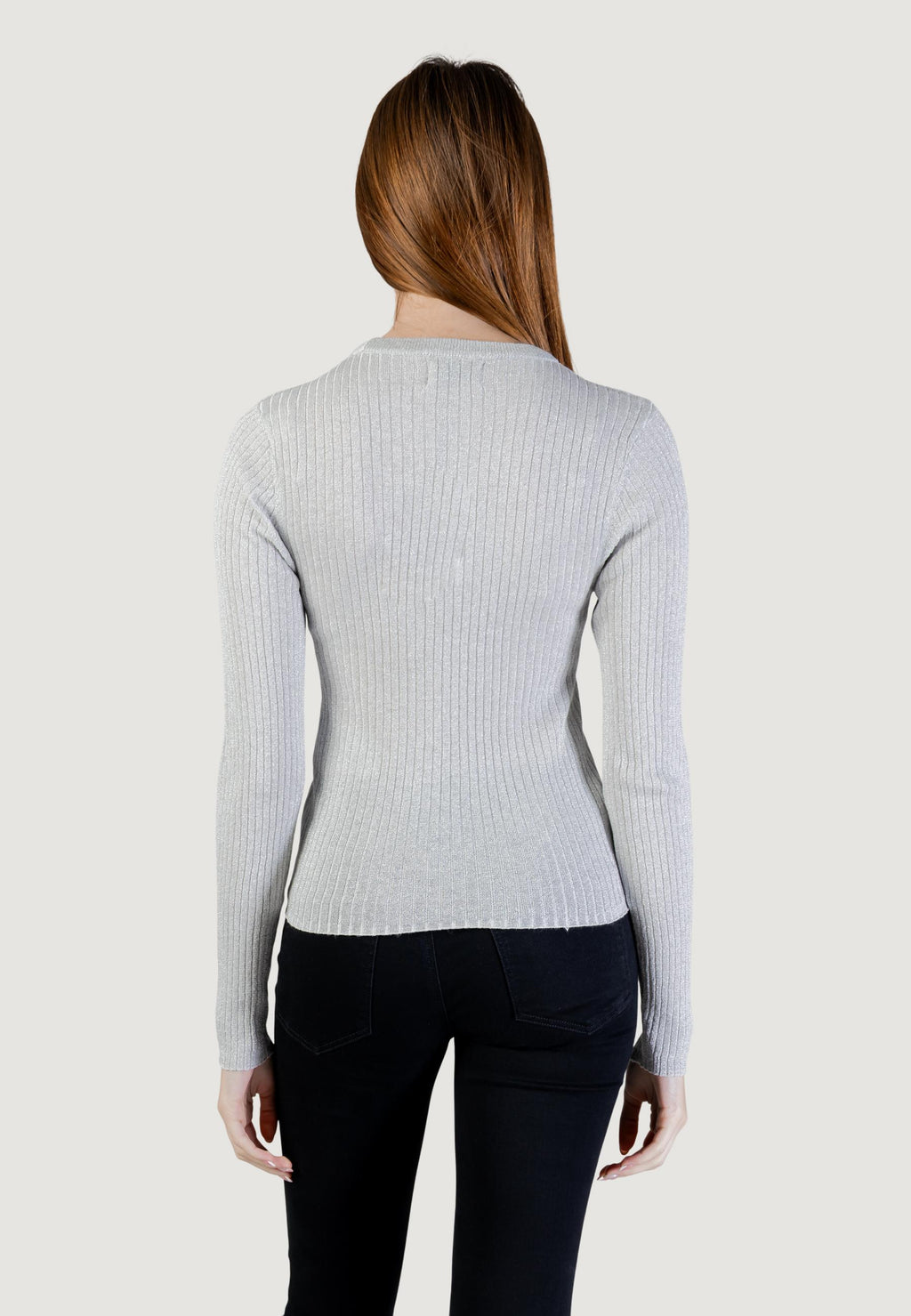 Maglia Jacqueline de Yong JDYPLUM LUREX L/S O-NECK PULLOVER KNT