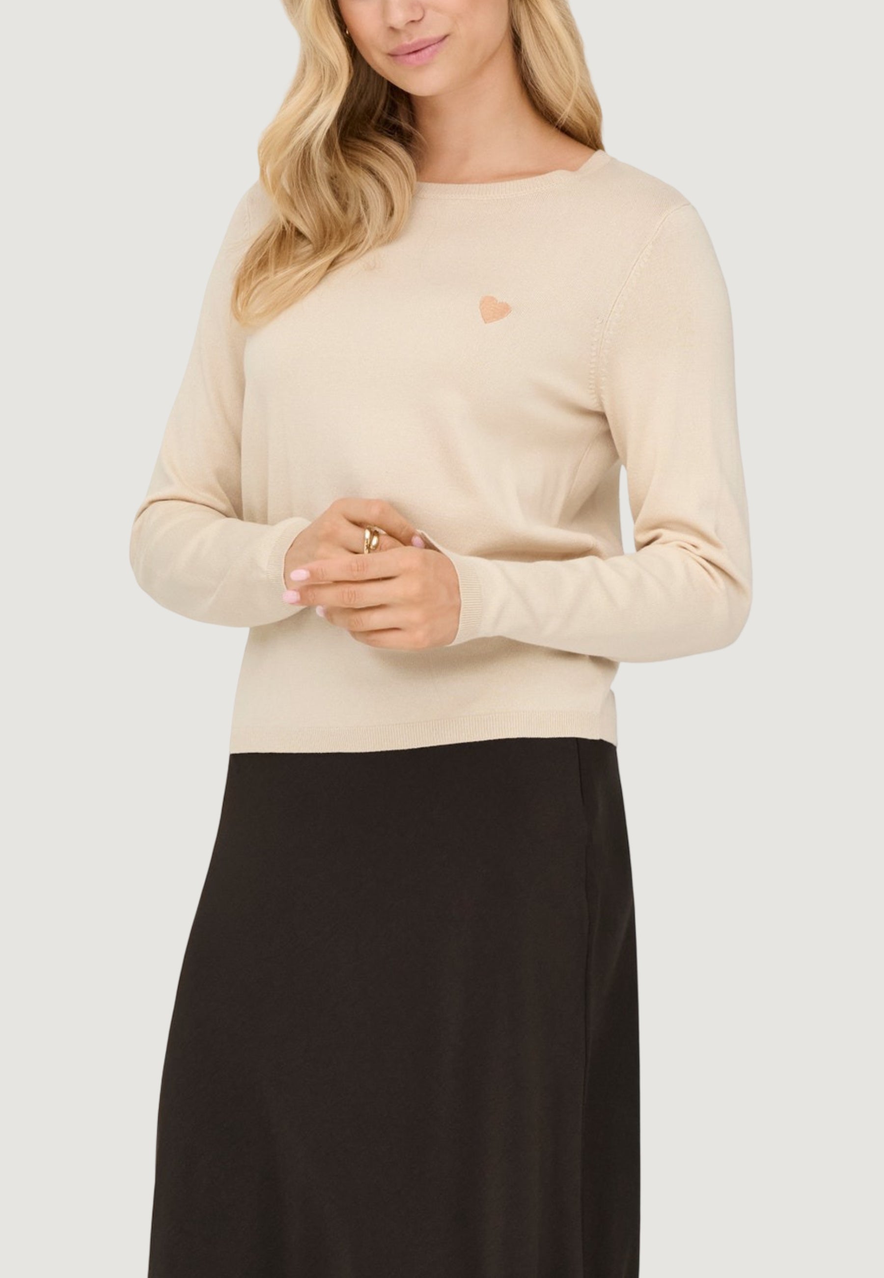 Maglia Jacqueline de Yong Jdykate L/S O-Neck Emb. Pullover Knt