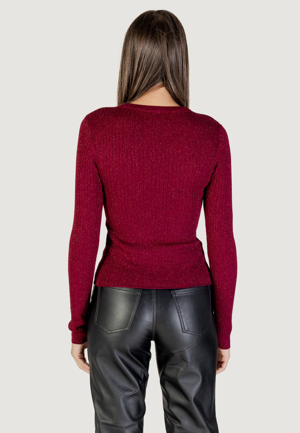 Maglia Jacqueline de Yong JDYPLUM LUREX L/S O-NECK PULLOVER KNT