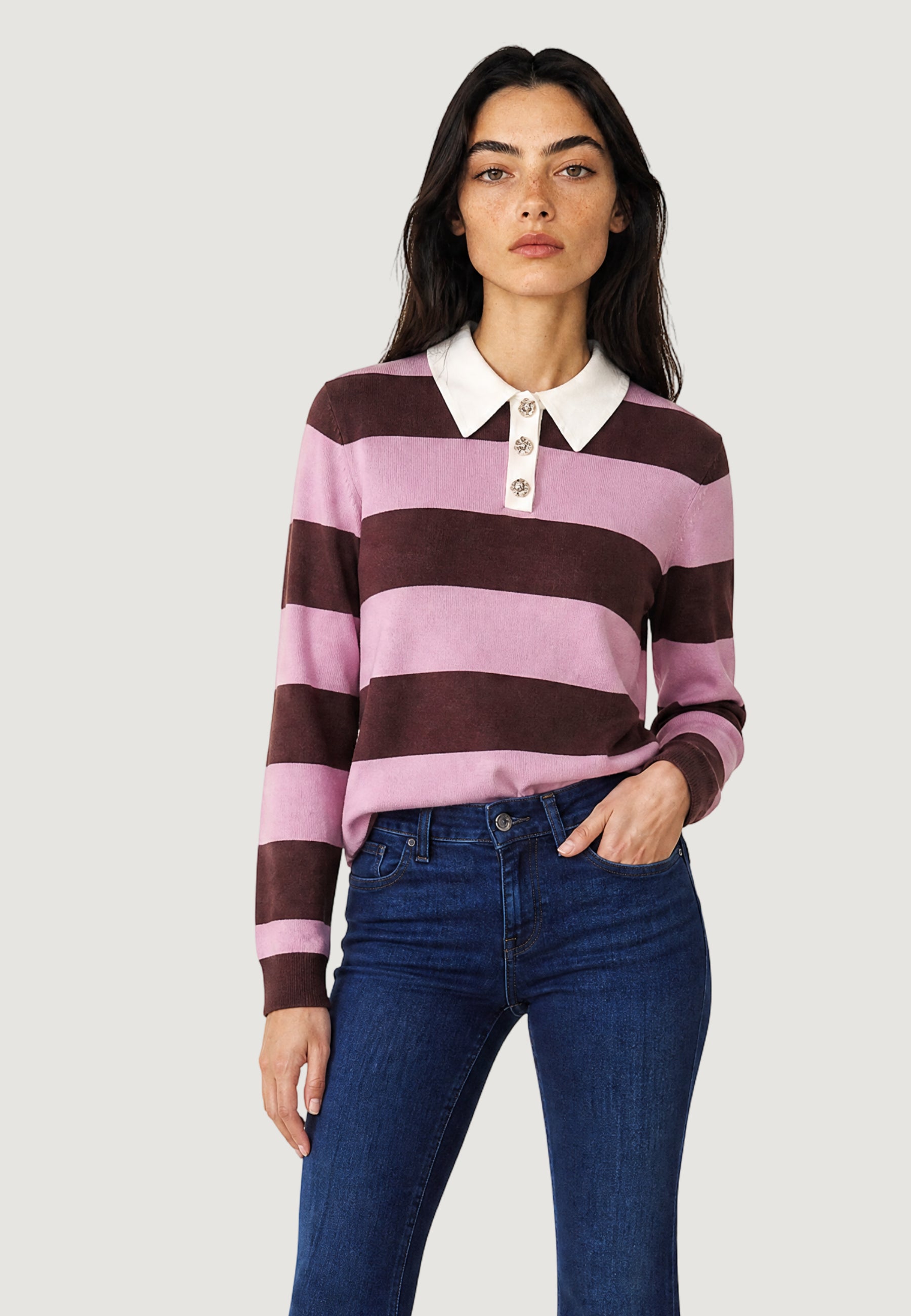 Jersey Jacqueline de Yong Jdymelany L/S Polo Pullover Knt
