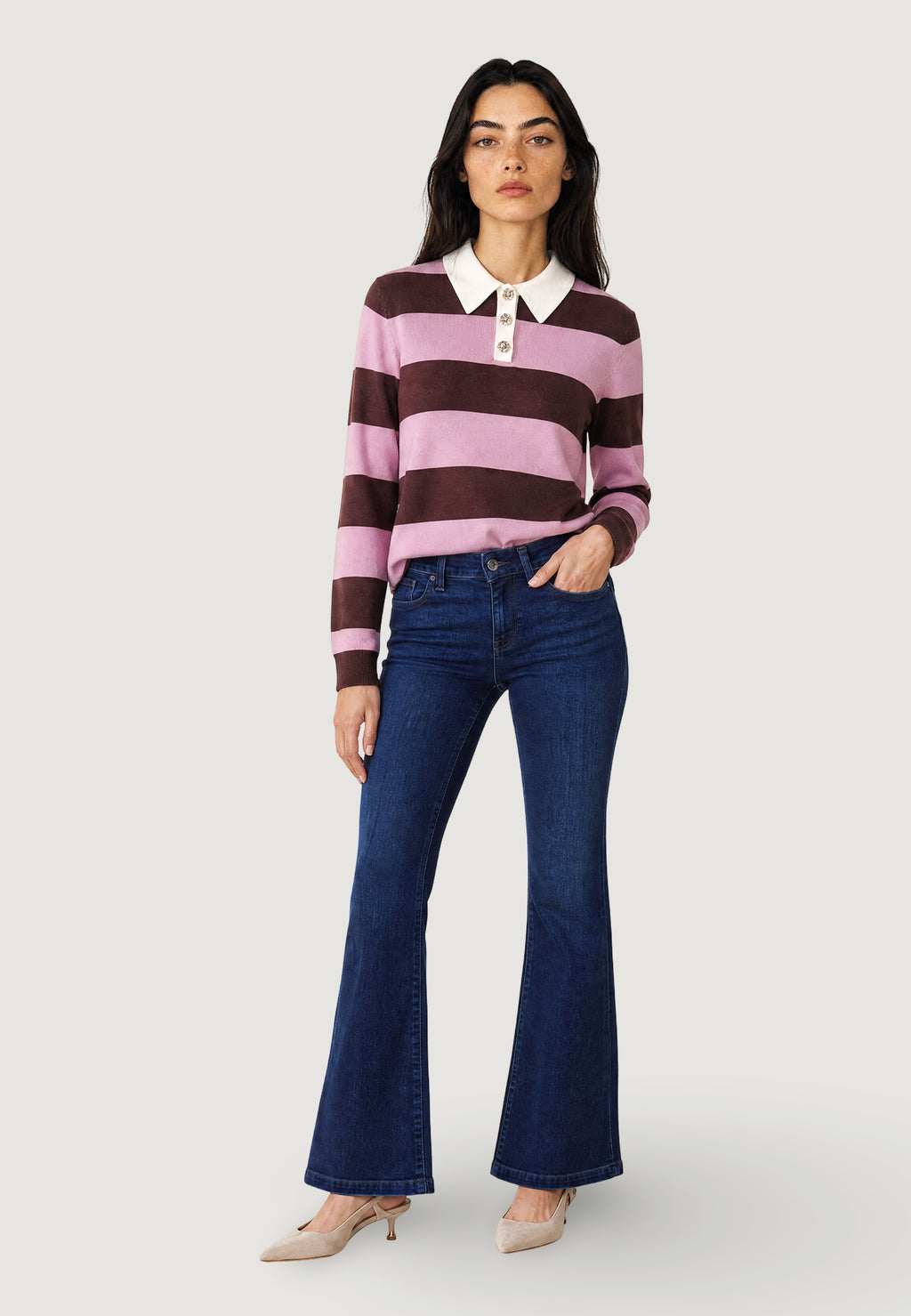 Jersey Jacqueline de Yong Jdymelany L/S Polo Pullover Knt