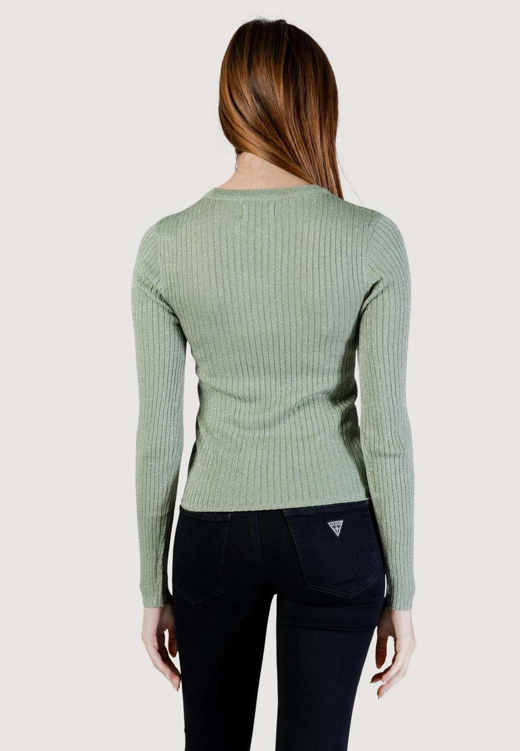 Maglia Jacqueline de Yong JDYPLUM LUREX L/S O-NECK PULLOVER KNT