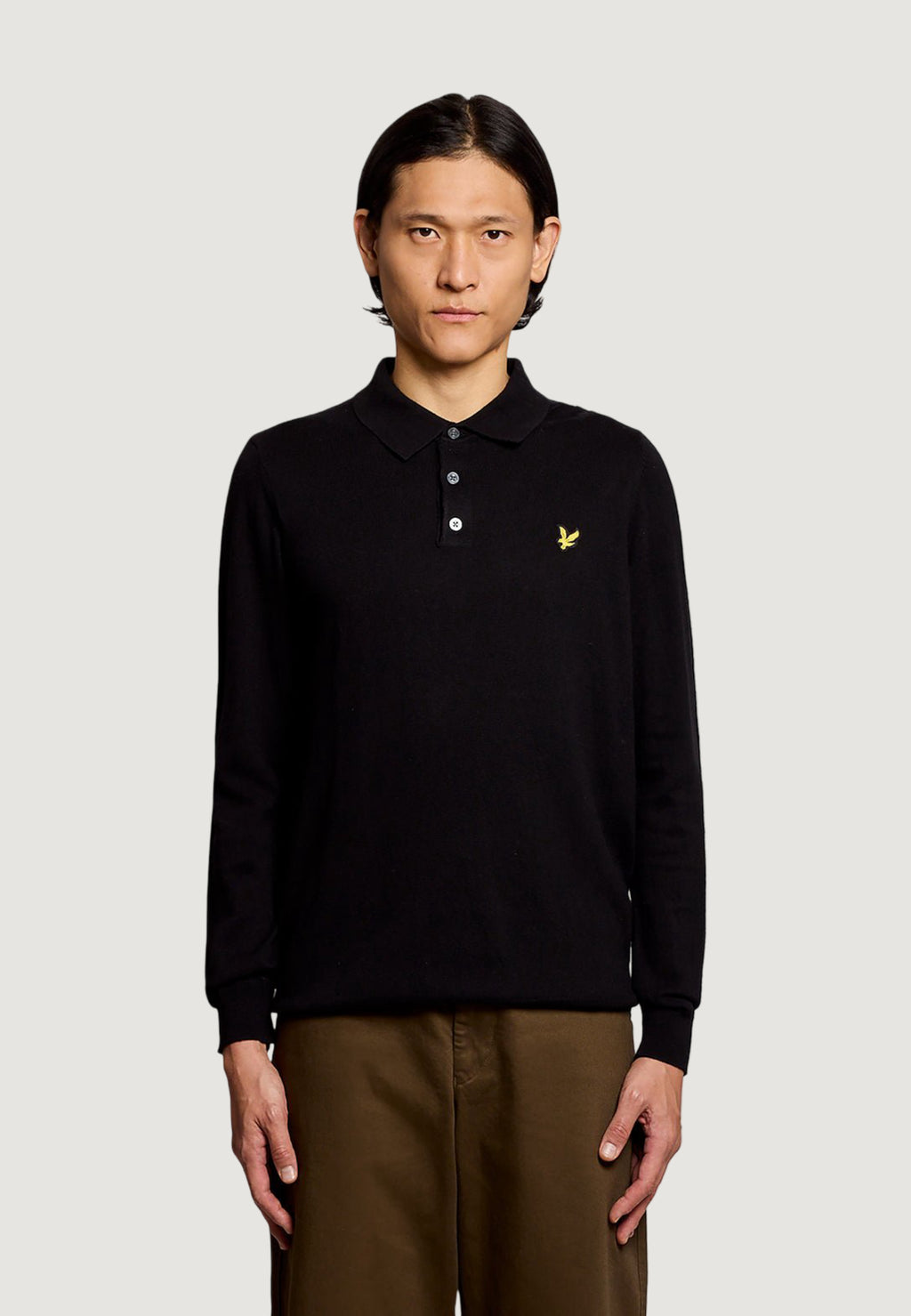 jersey Lyle & Scott Cotton Merino Long Sleeve Knit